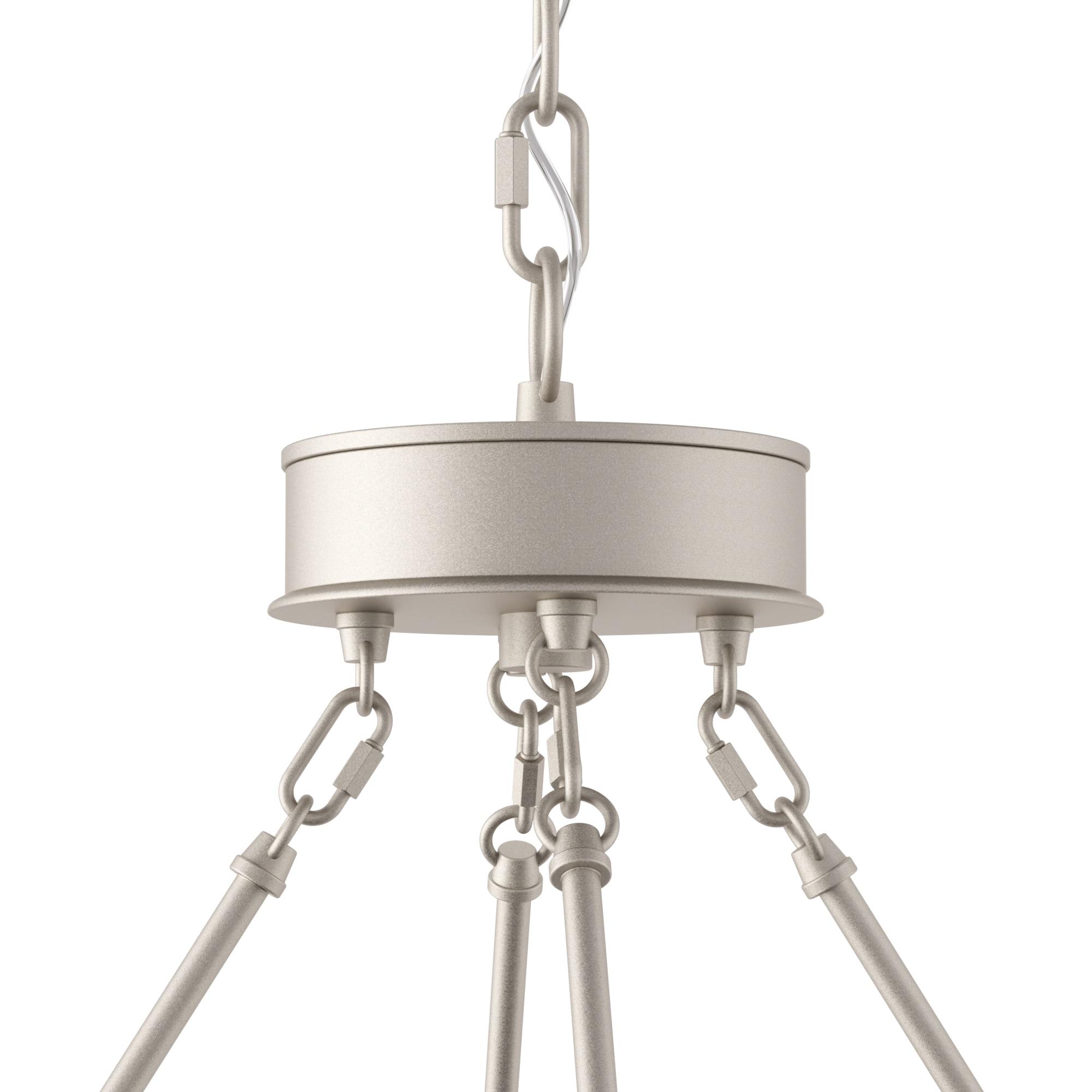 Acroma  12-light Farmhouse 40In Wagon Wheel Chandelier - 40'' D x 138'' H Nickel Dust Matte Nickel, Painted N/A