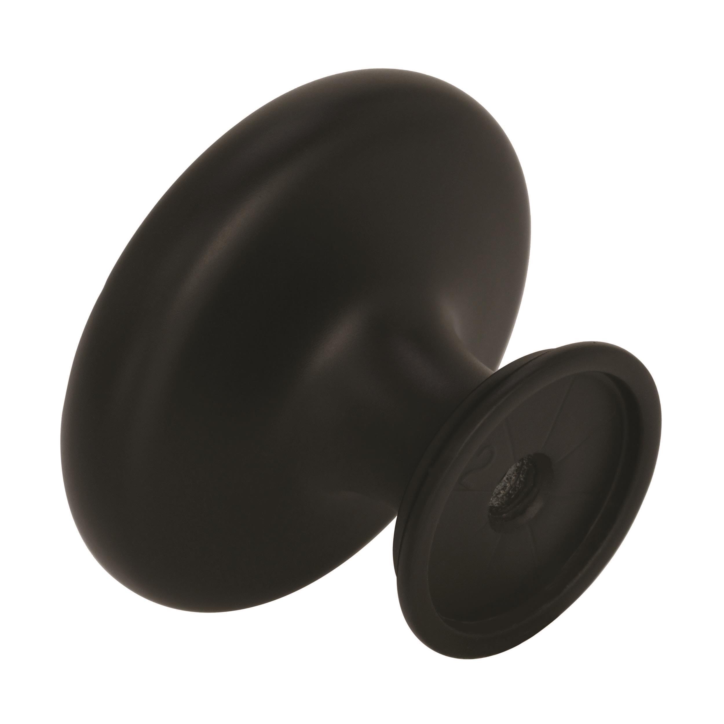 Amerock Inspirations 1-5/16 inch (33mm) Diameter Matte Black Cabinet Knob