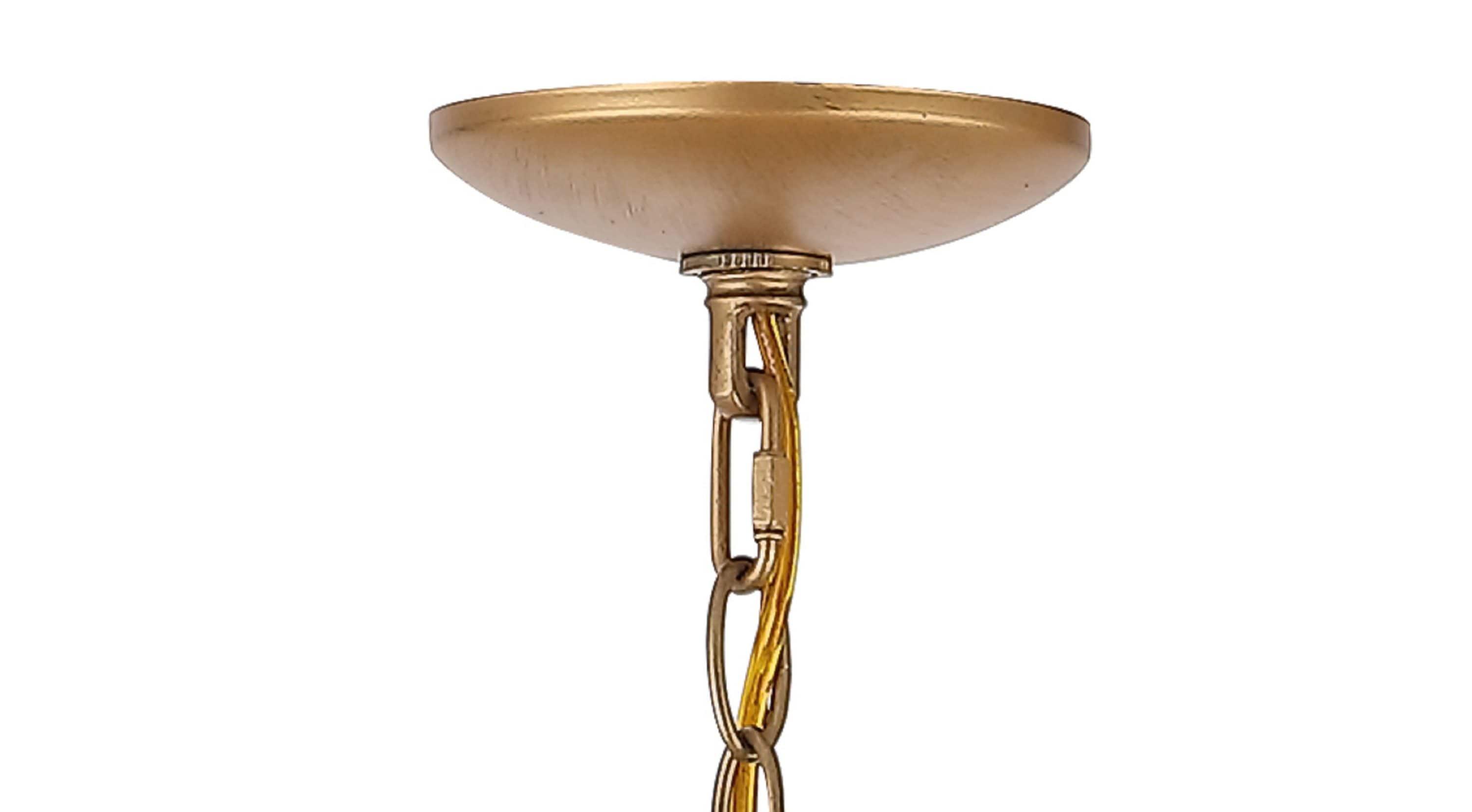 Gatsby 23" 4-Light Adjustable Iron Rustic Glam LED Pendant, Gold