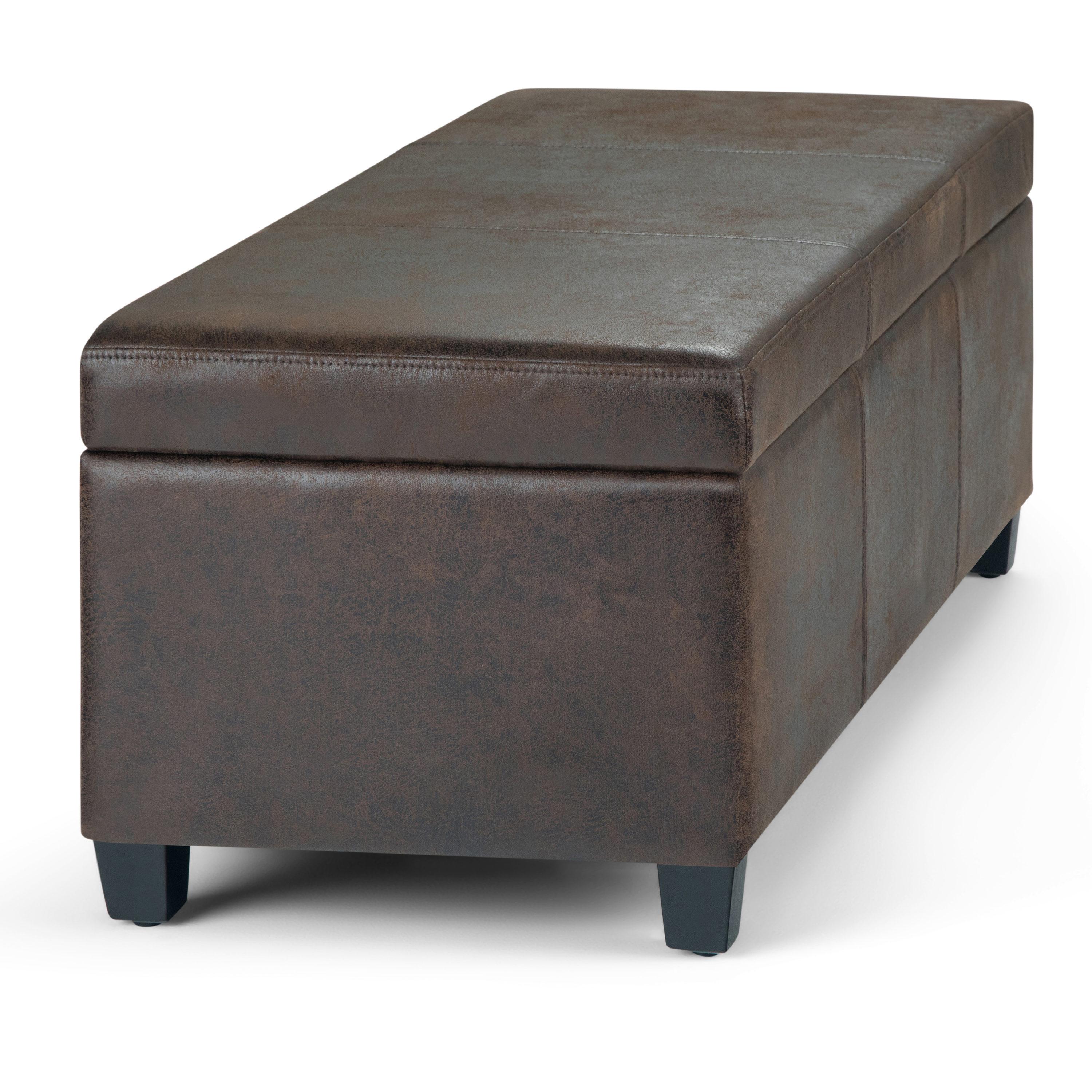 Avalon Faux Leather Ottoman