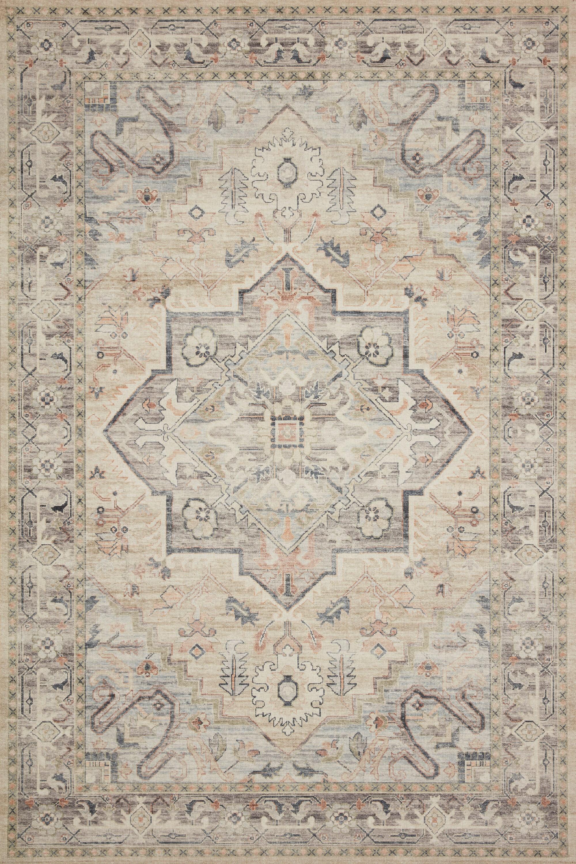 2'x5' Hathaway Rug Ivory - Loloi Rugs: Traditional Medallion Flat Pile Indoor Runner, Machine Made, Canvas Backing