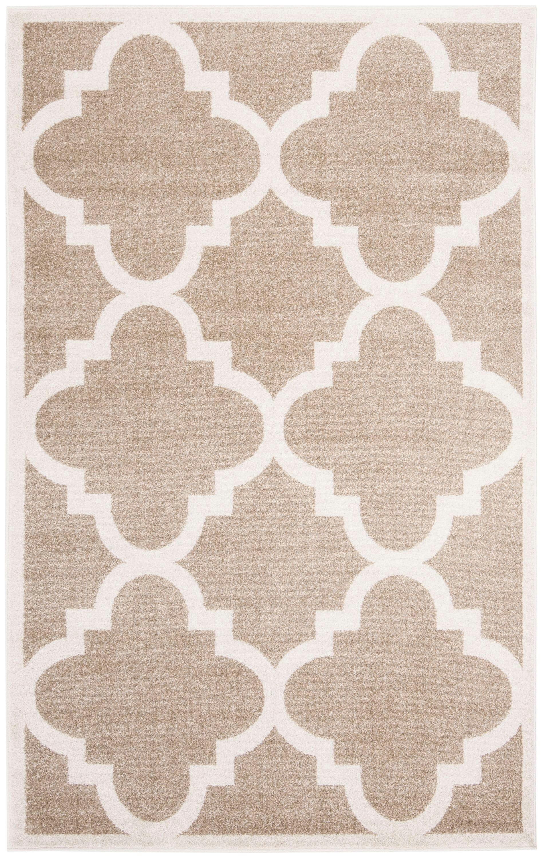 Amherst AMT423 Power Loomed Indoor Area Rug - Wheat/Beige - 5'3"x8' - Safavieh