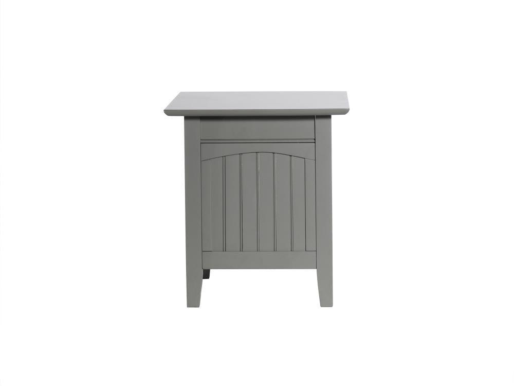 Nantucket End Table with Charger Gray - AFI: USB Ports, AC Outlets, Eco-Friendly Hardwood