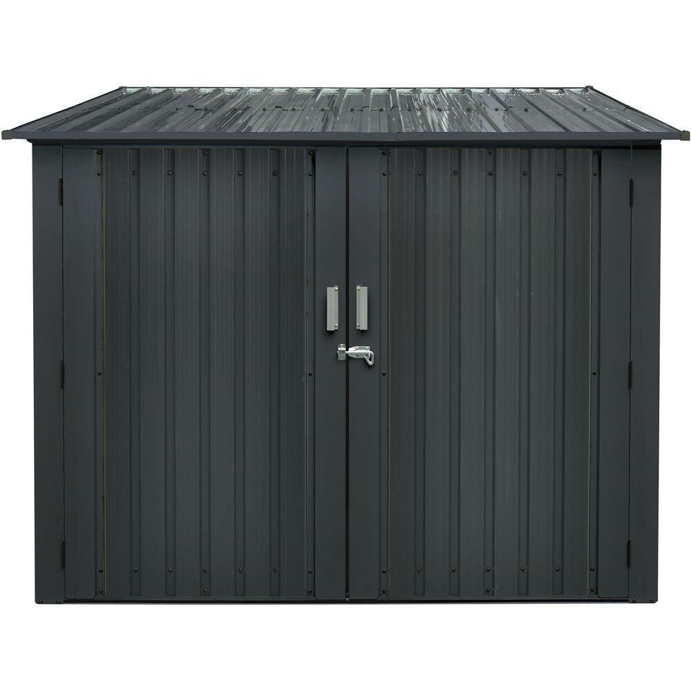 Hanover 6 ft. 9 in. W x 6 ft. 8 in. D Metal Horizontal Bike Shed