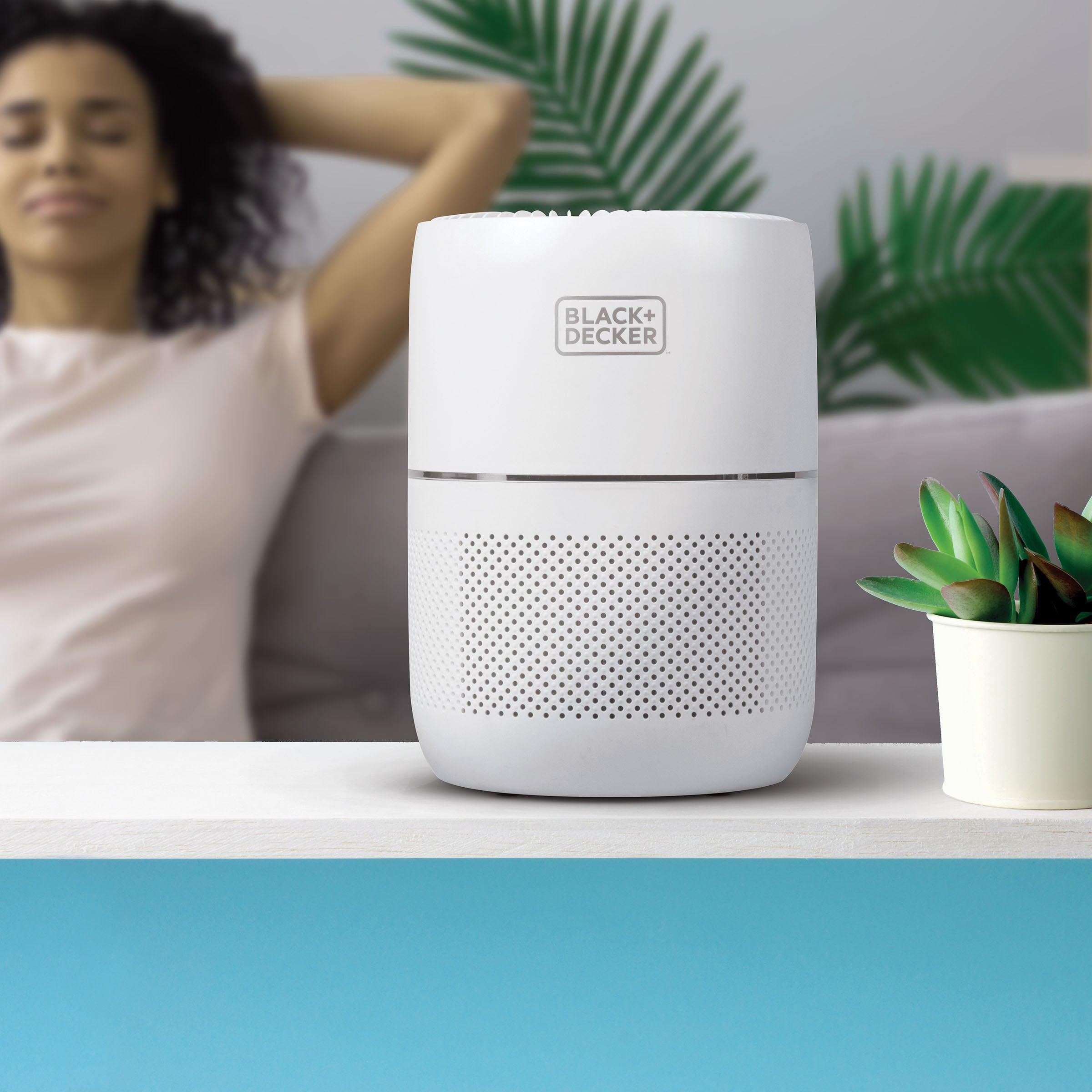 BLACK+DECKER BLACK+DECKER Tabletop Air Purifier - 3-Stage Filtration System, HEPA Air Purifiers for Home