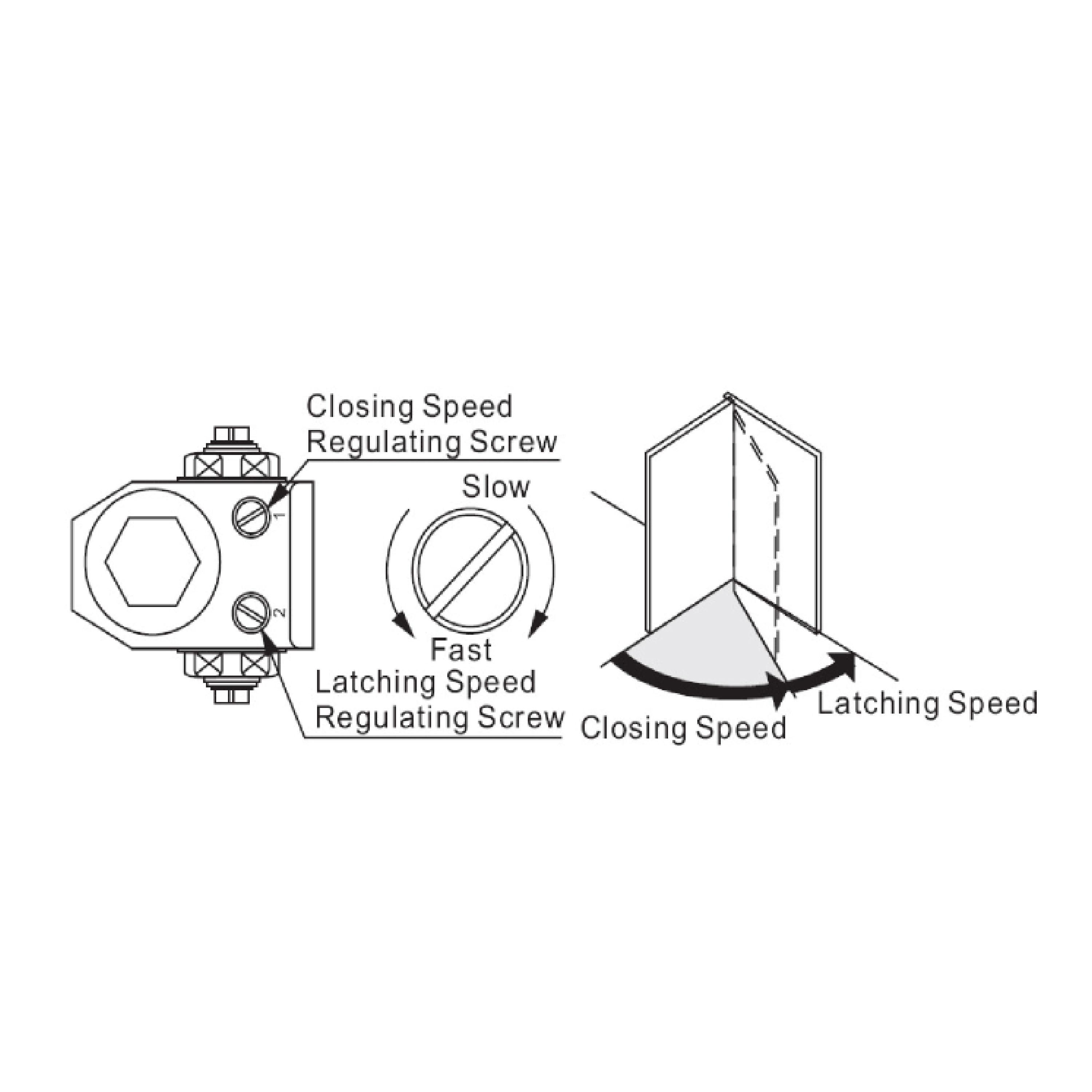 Global Door Controls TC200 Series ADA Closer with Back-Check Size 4 in Aluminum