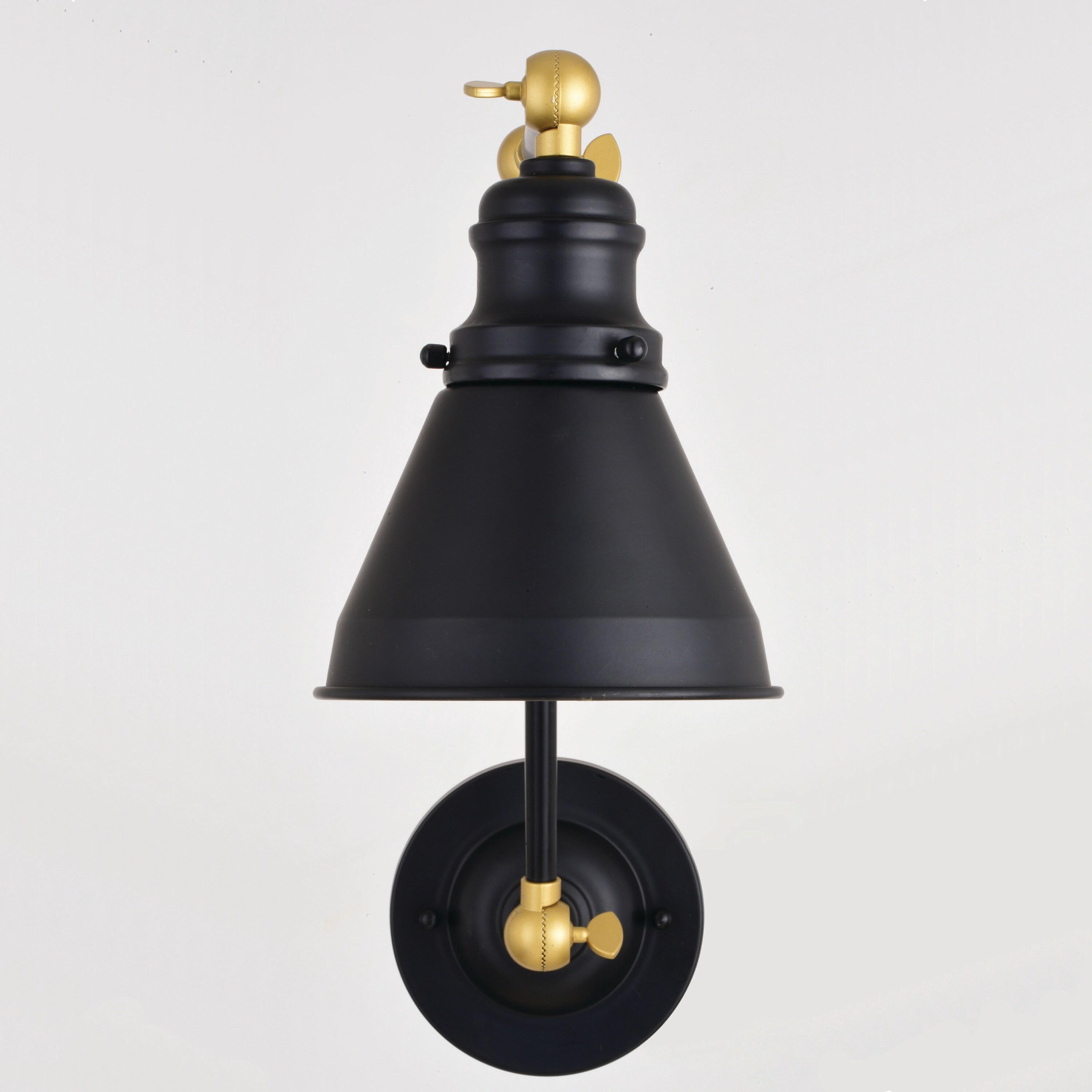 Vaxcel Alexis 1 - Light Swing Arm Lamp in  Oil Rubbed Bronze/Satin Gold