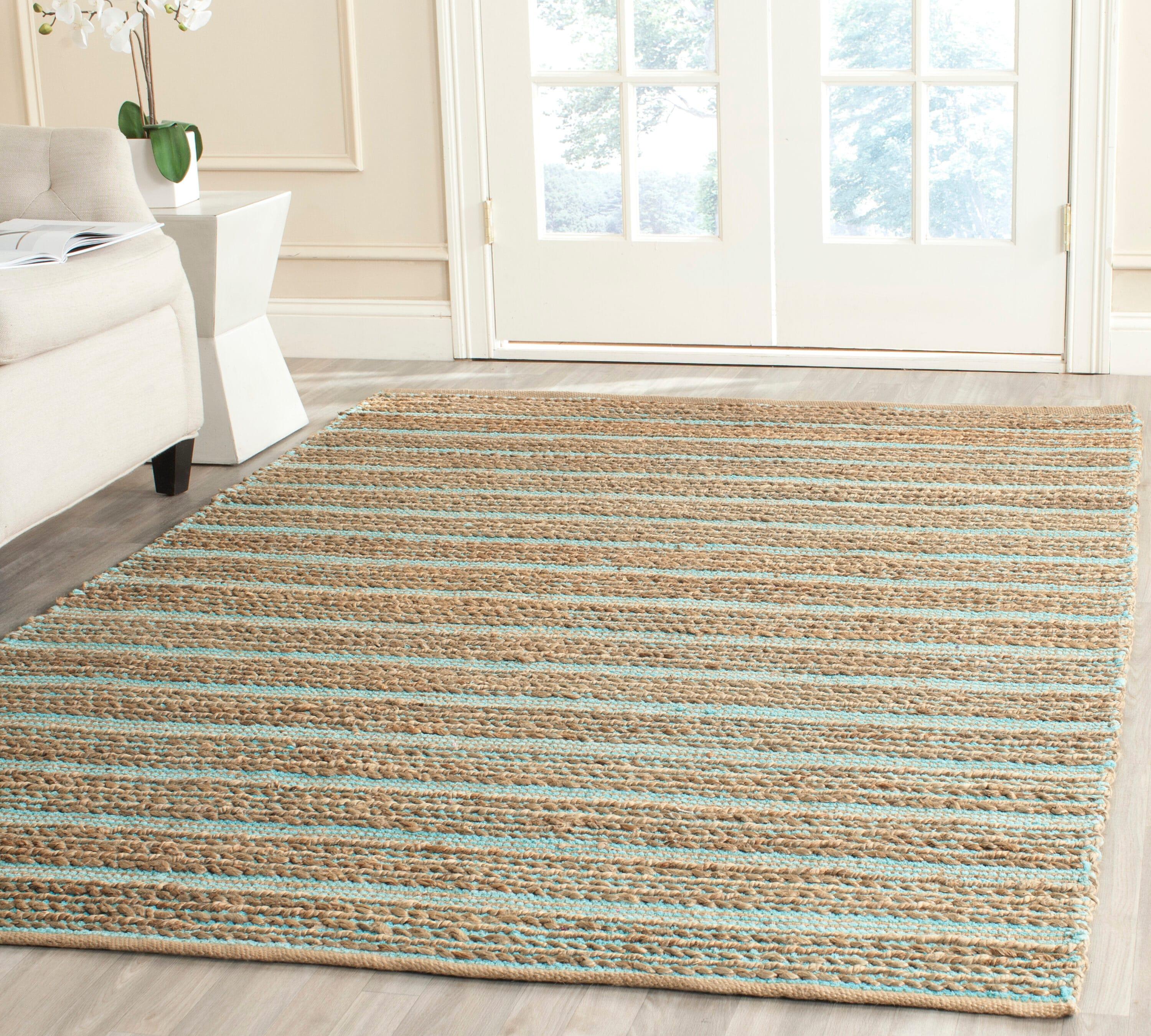 Cape Cod CAP851 Woven Indoor Area Rug - Aqua - 5'x8' - Safavieh