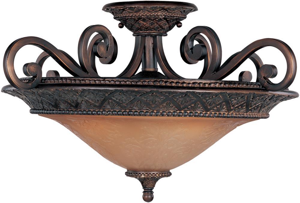 Maxim Lighting Symphony 3 - Light Semi-Flush Mount in  Oil Rubbed Bronze