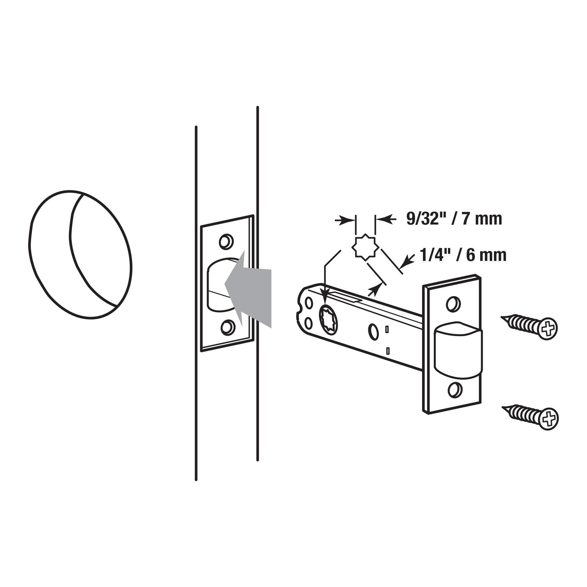 Prime-Line Steel Passage Door Latch, 1 in. x 2-1/4 in. Dimensions with 9/32 in. and 1/4 in. Square Drive, Brass (Single Pack) | Wayfair