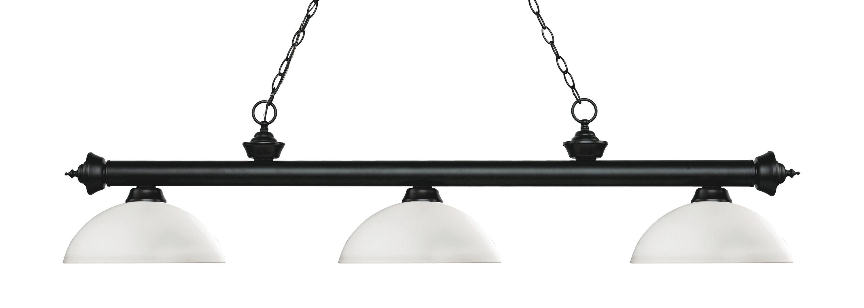 Z-Lite Riviera 3 - Light Island Pendant Light in  Matte Black