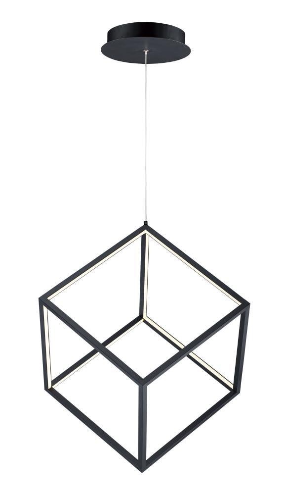 E30582-BK-ET2 Lighting-4 Square-24W 1 LED Pendant-20.5 Inches wide by 21 inches high-Black Finish