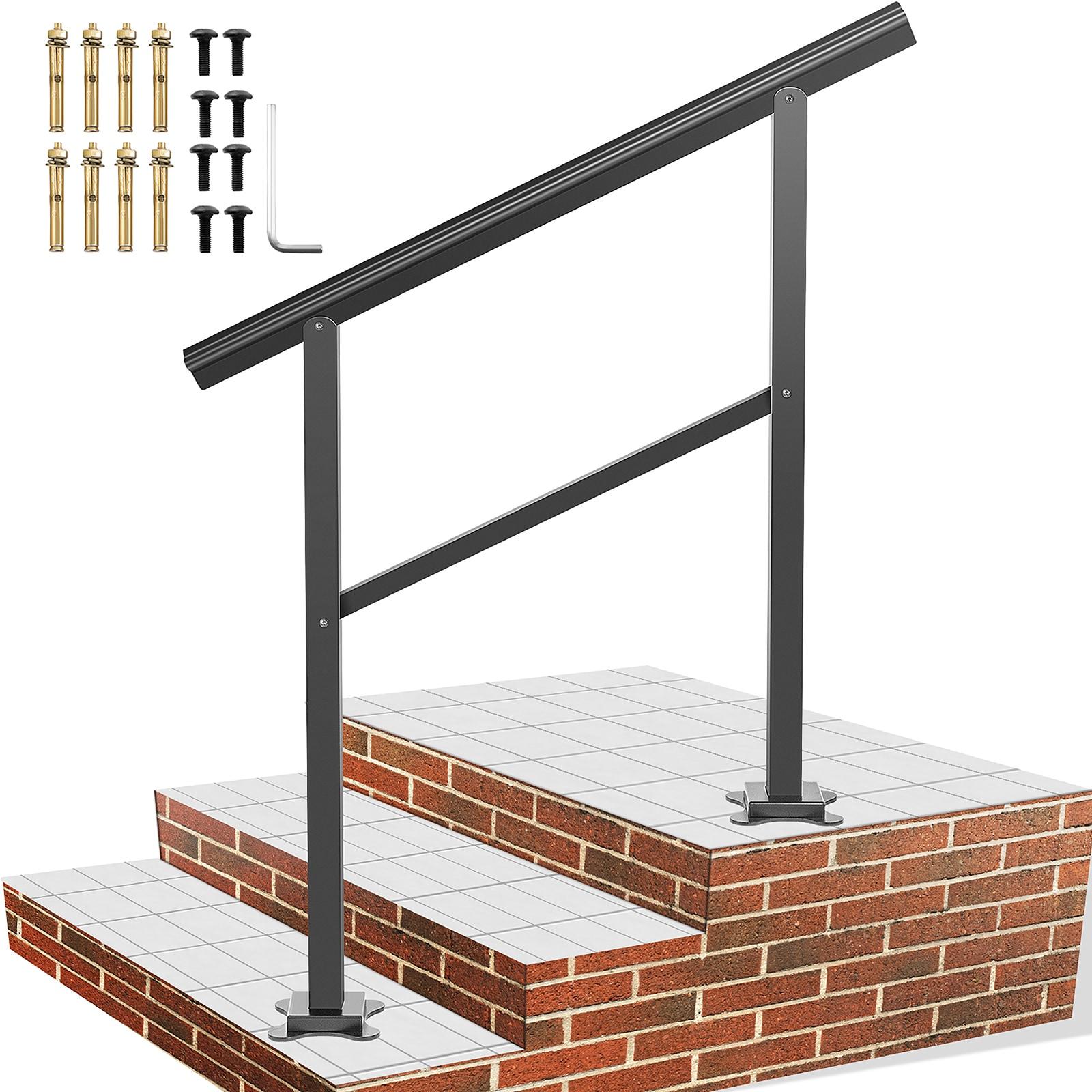 VEVOR Stair Railing Kit Aluminum Handrail Flexible Outdoor Deck Hand Rail
