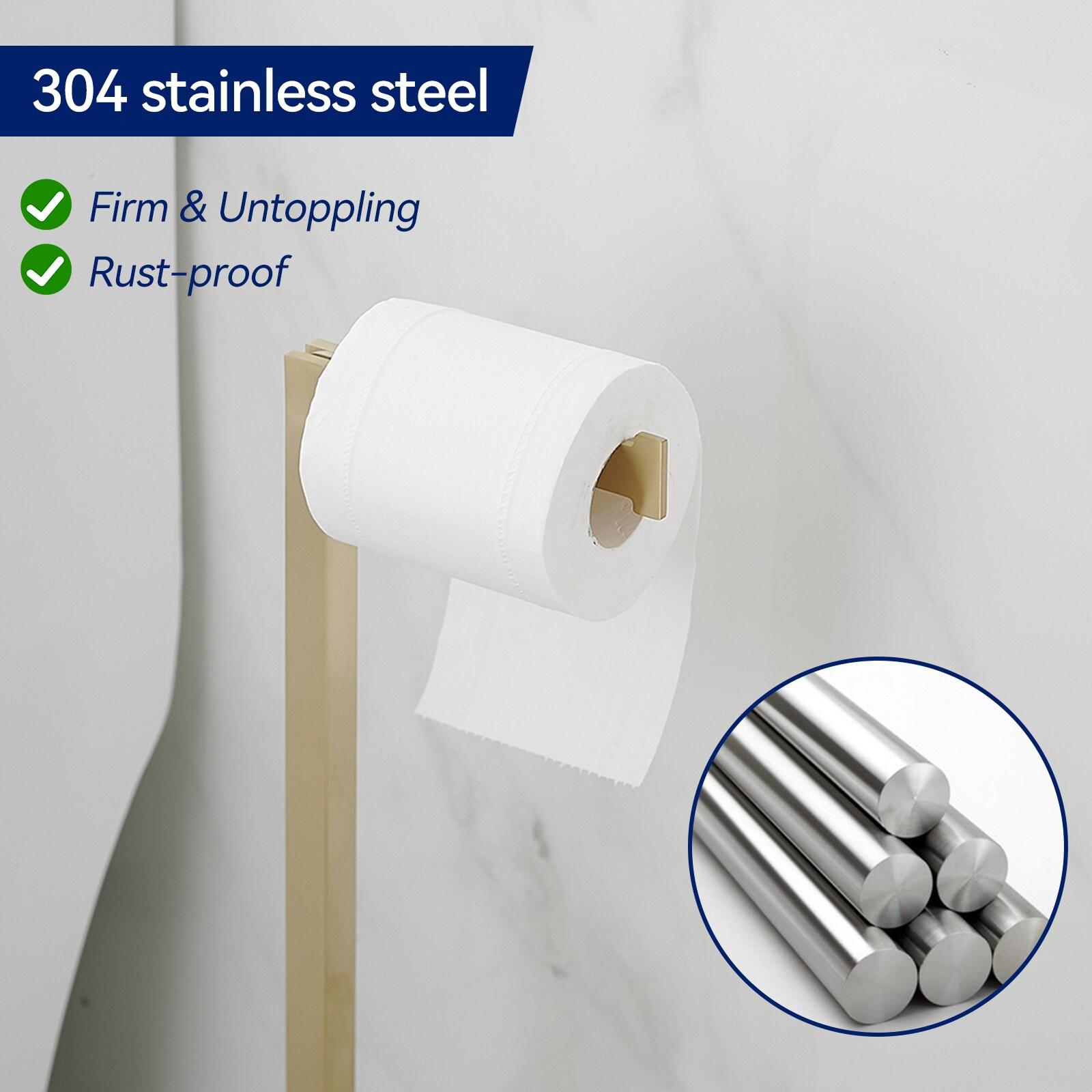 Free Standing Toilet Paper Holder with Weighted Base