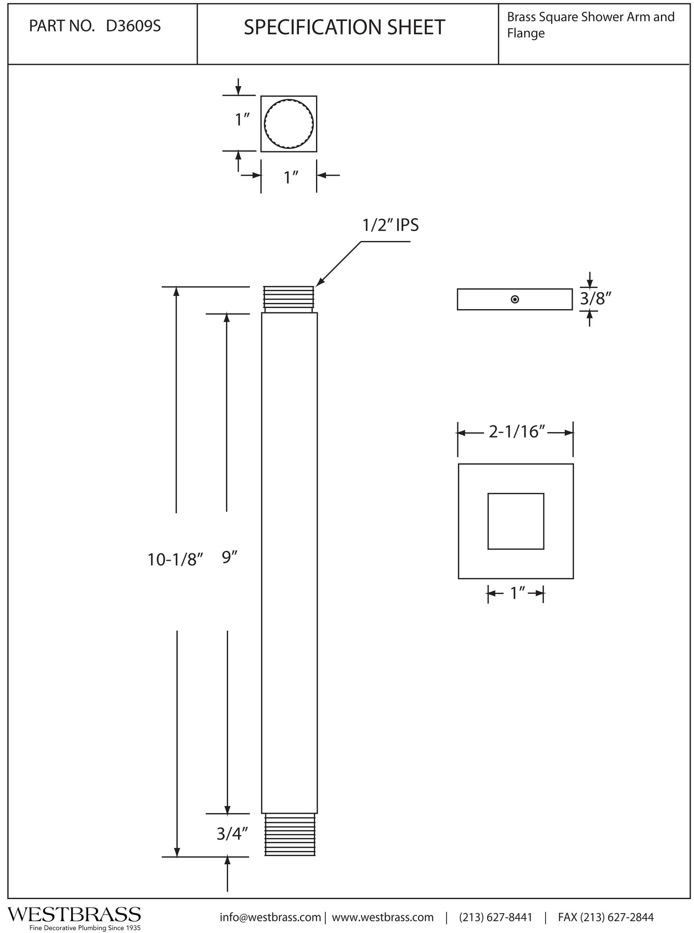 Satin Nickel Ceiling Mounted Square Shower Arm