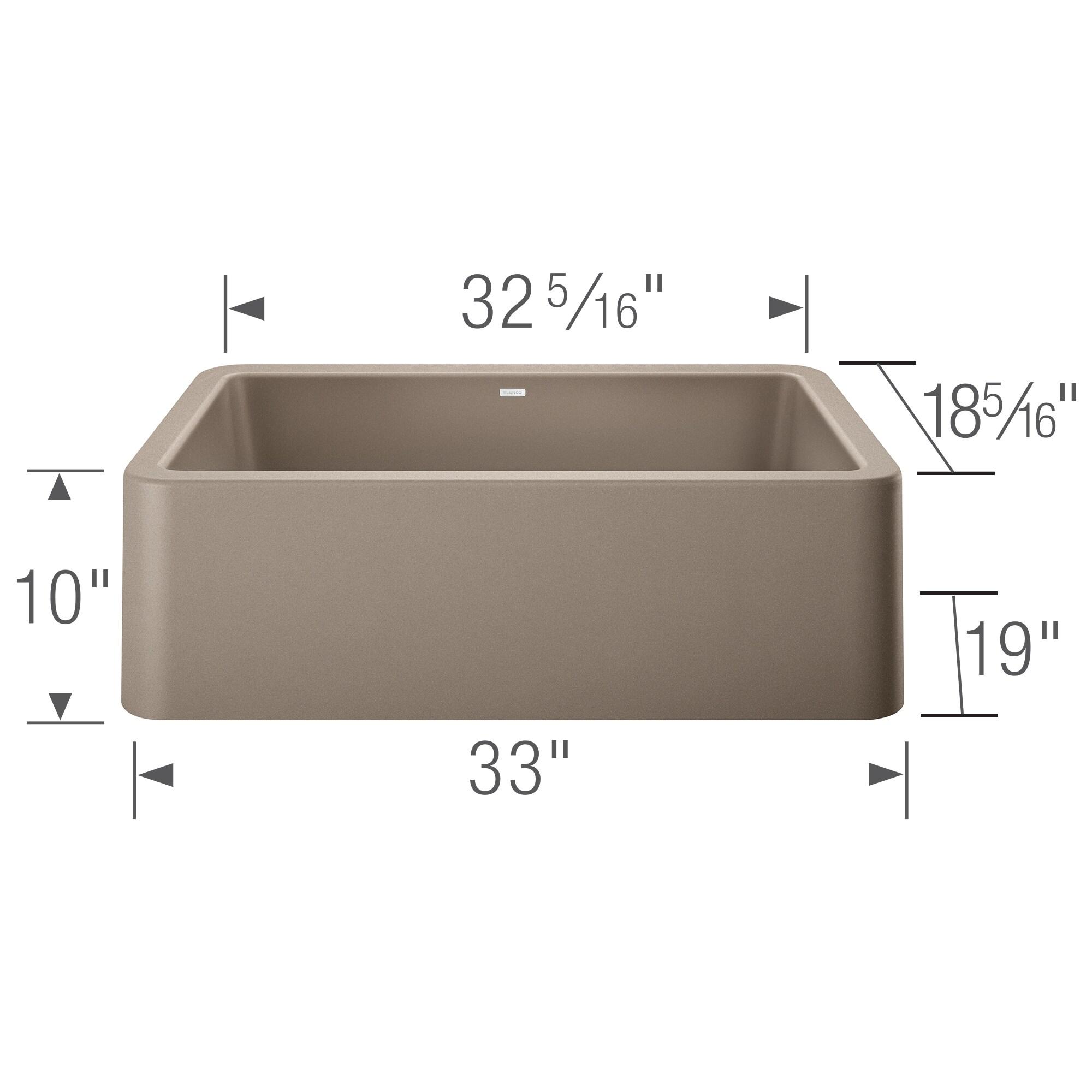 Ikon SILGRANIT 33" L x 19" W Farmhouse Sink