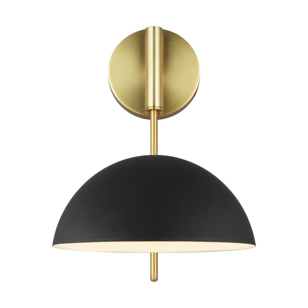 Midnight Black Steel Swing Arm Sconce - Direct Wired