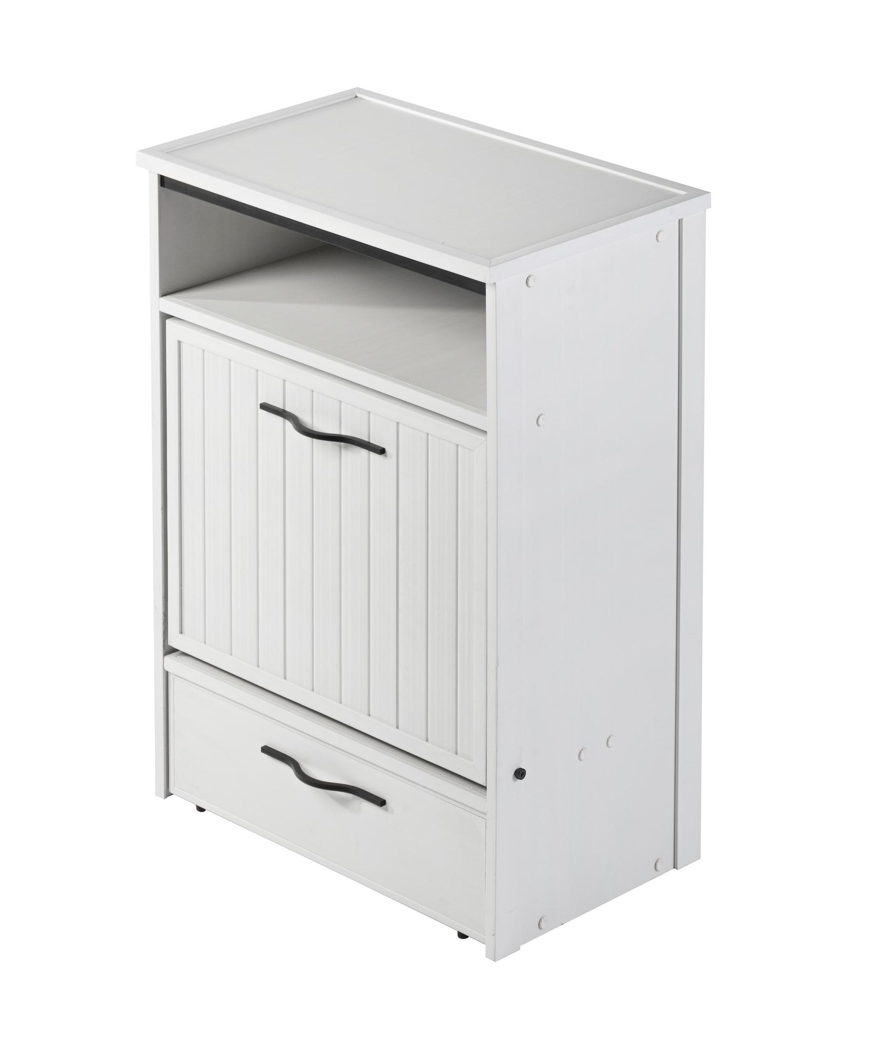 New Age Pet® ECOFLEX® Dog Food Pantry with Double Stainless Steel Bowls - Durable Composite, Includes 2x 32oz Bowls, Storage for 25 lbs of Dog Food, Easy Assembly, Moisture Resistant