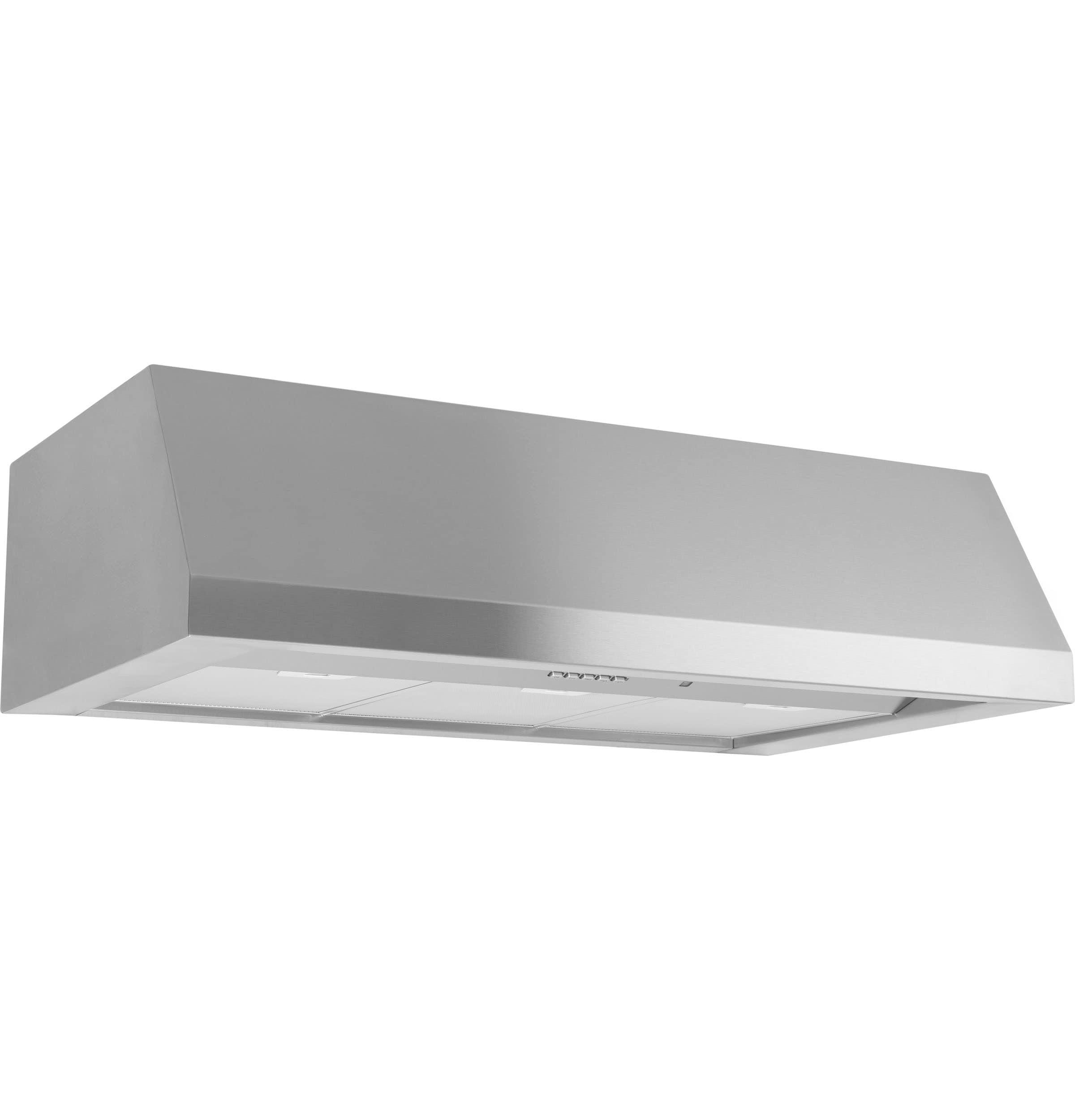 36" 600 CFM Convertible Wall Mount Range Hood in Silver with Night Light