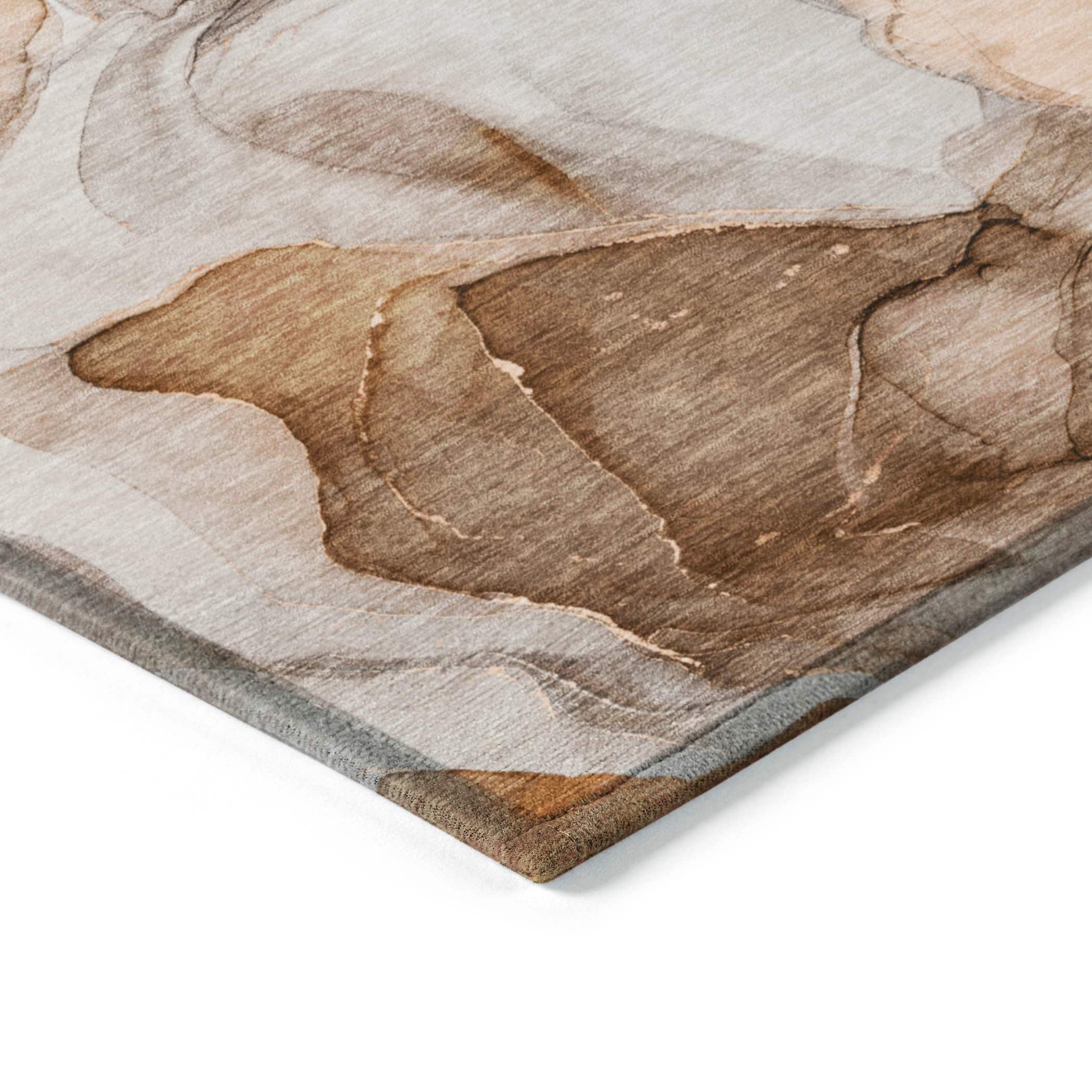 Addison Rugs Chantille Indoor/Outdoor Transitional Watercolors Orange Washable Rectangle Rug, 1'8" x 2'6"