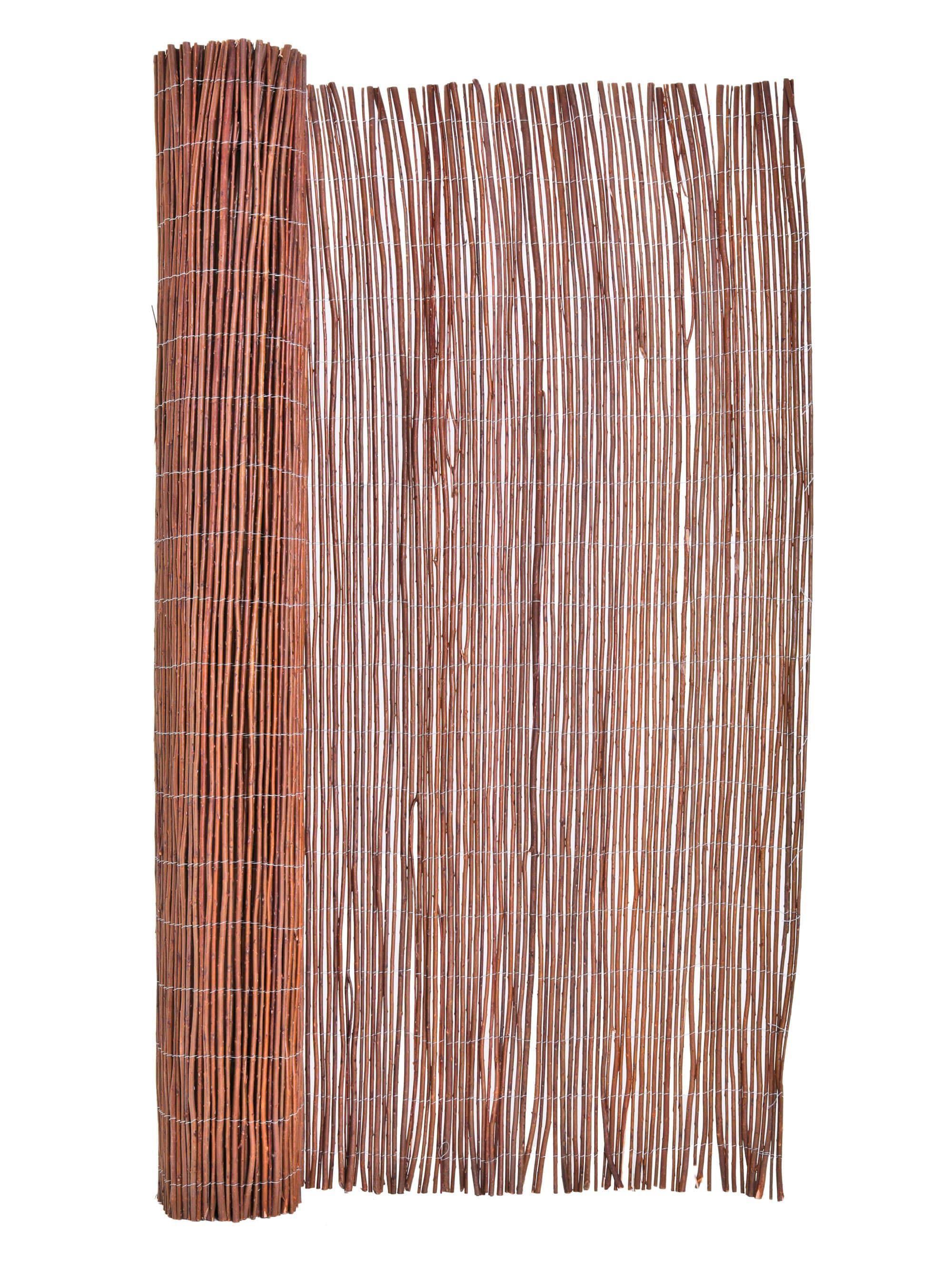 Backyard X-Scapes Natural Willow Rolled Panel Fence Decorative Fencing Natural 6' H x 16' L
