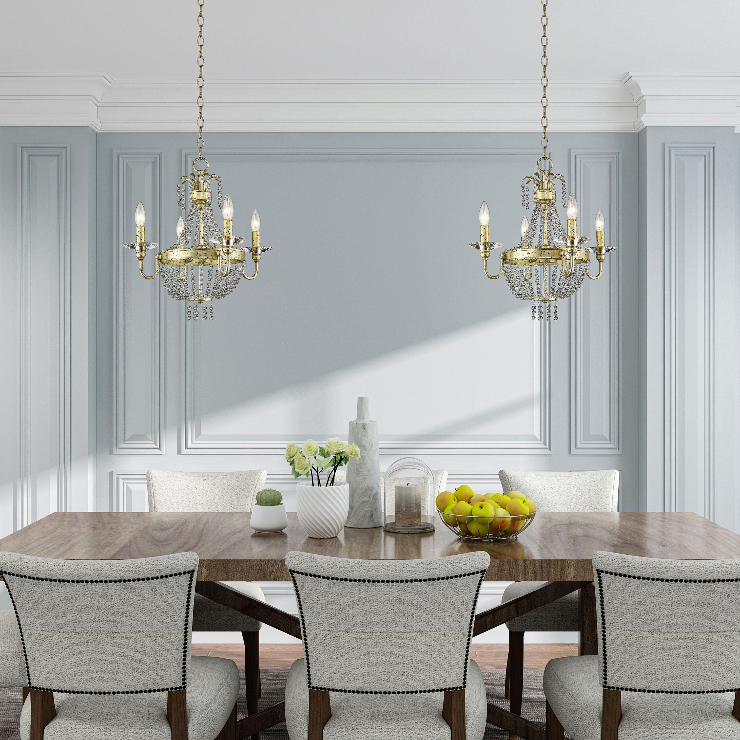 Livex Lighting Valentina 4 - Light Chandelier in  Winter Gold