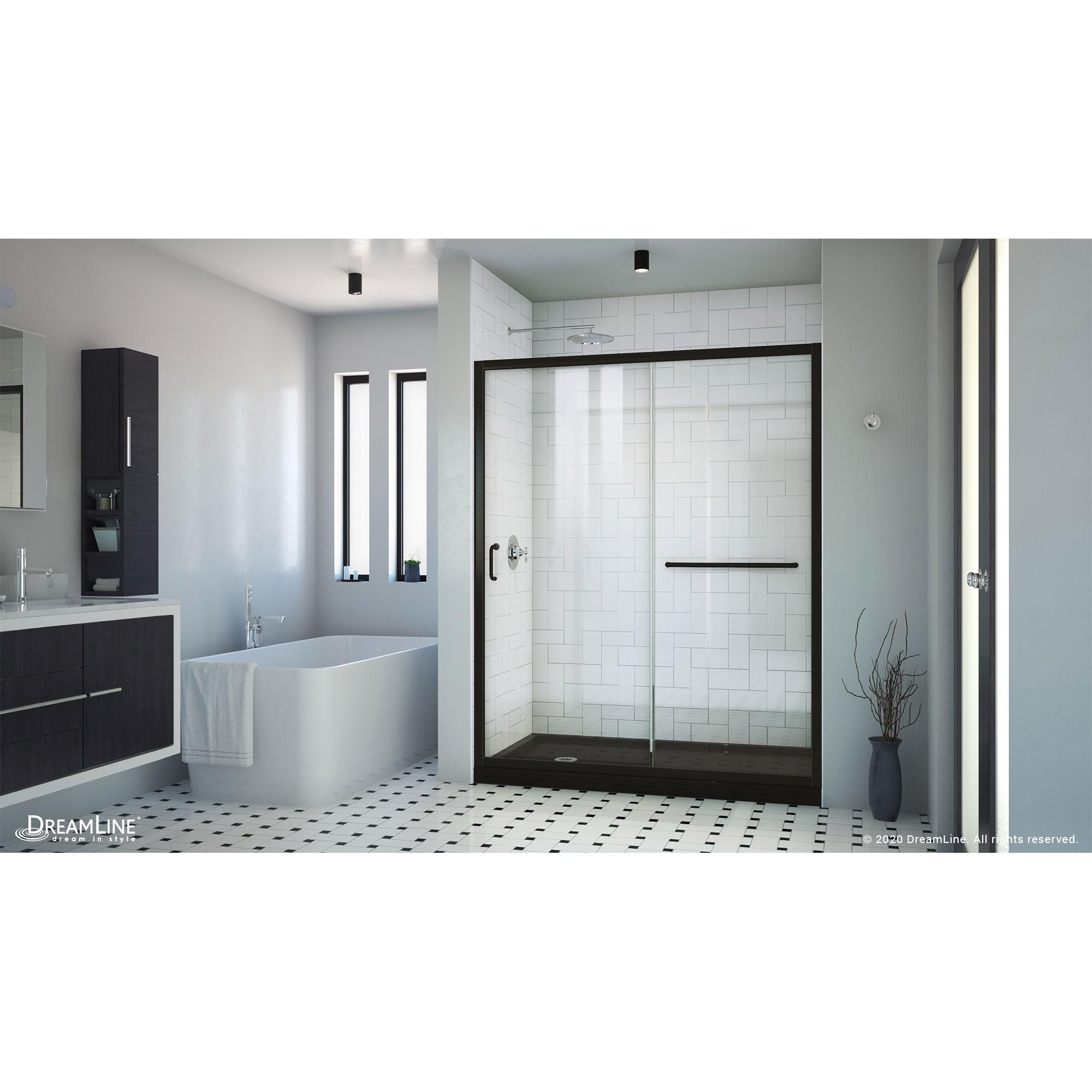 Infinity-Z 60" W x 74.75" H Framed Sliding Shower Kit