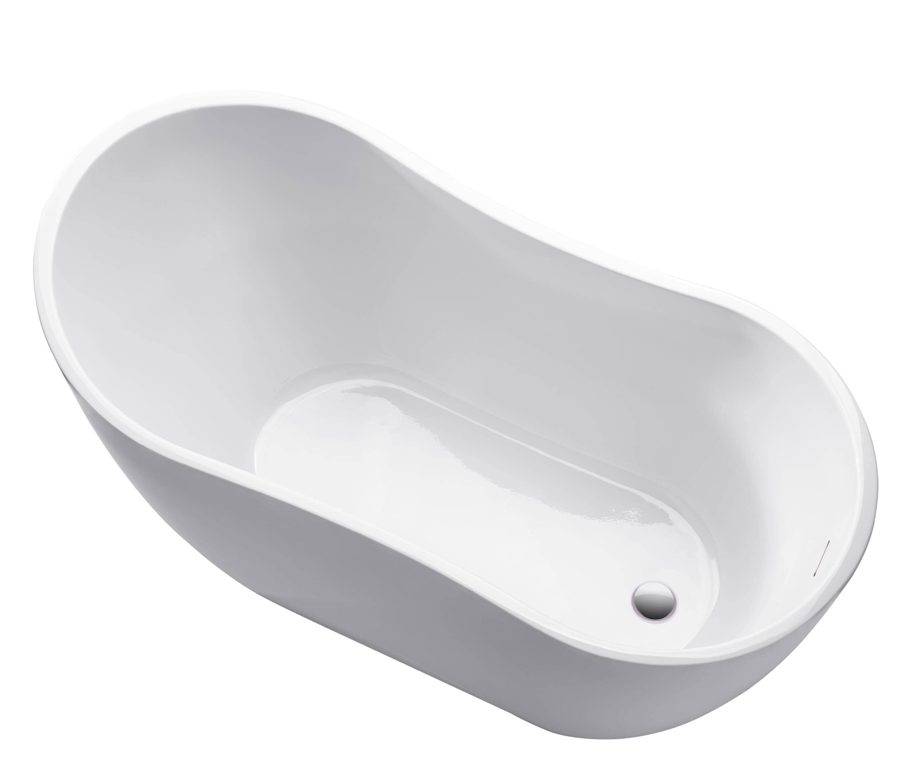 54" X 28" Freestanding Soaking Acrylic Bathtub