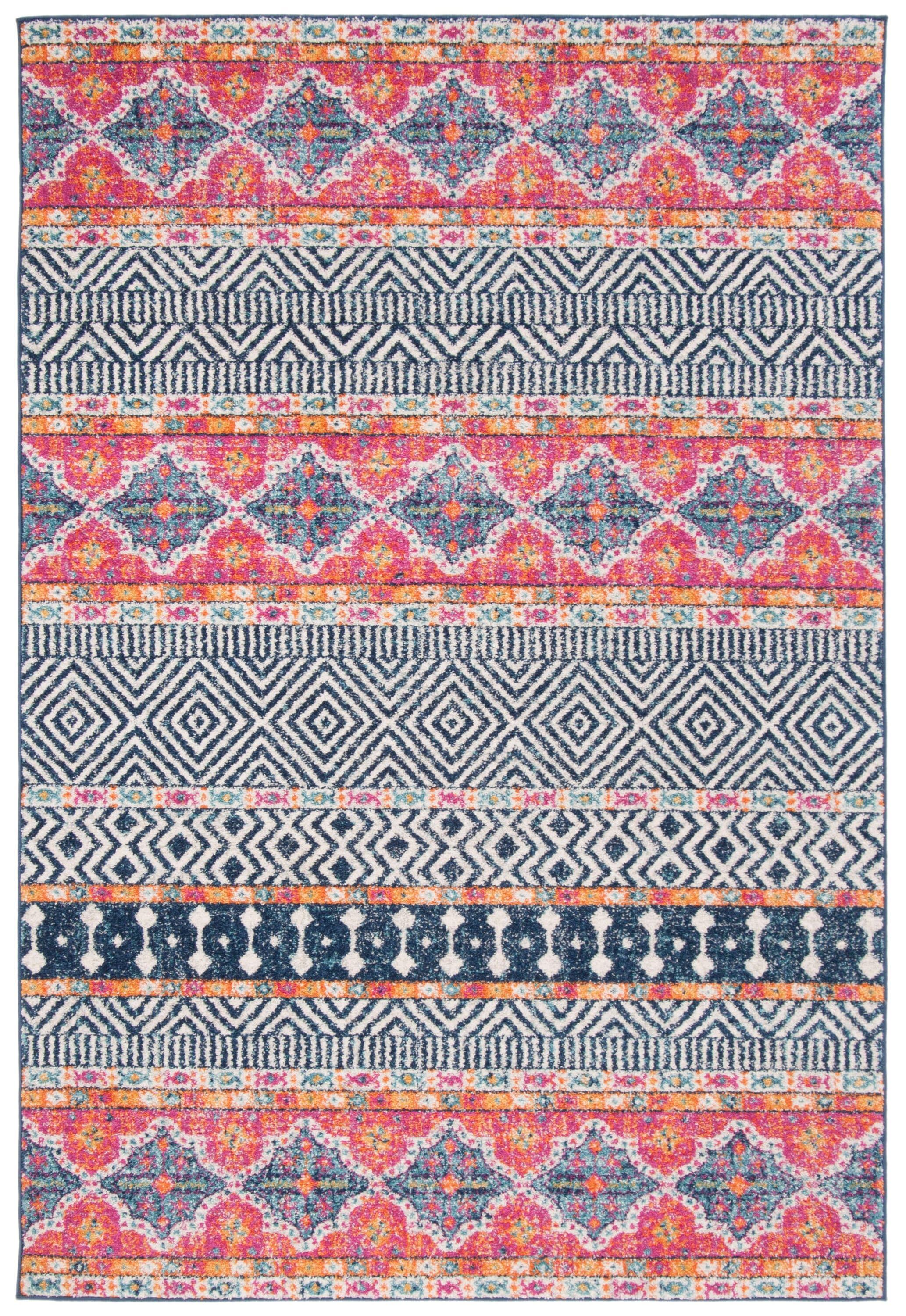 Madison MAD797 Power Loomed Indoor Area Rug - Navy/Ivory - 5'3"x7'6" - Safavieh.
