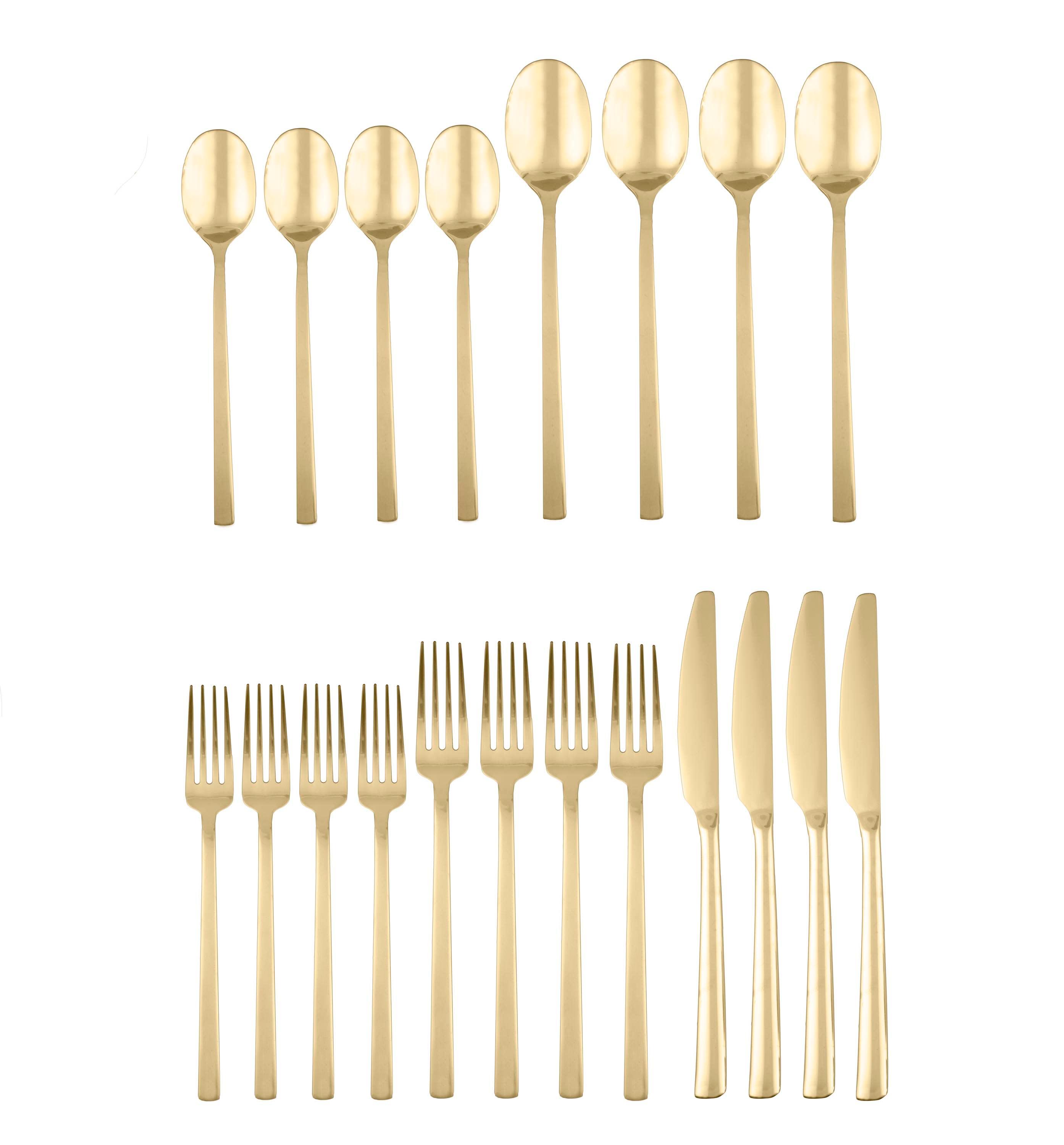 Cambridge Silversmiths Cambridge Beacon Satin 20-Piece Flatware Set, Service for 4