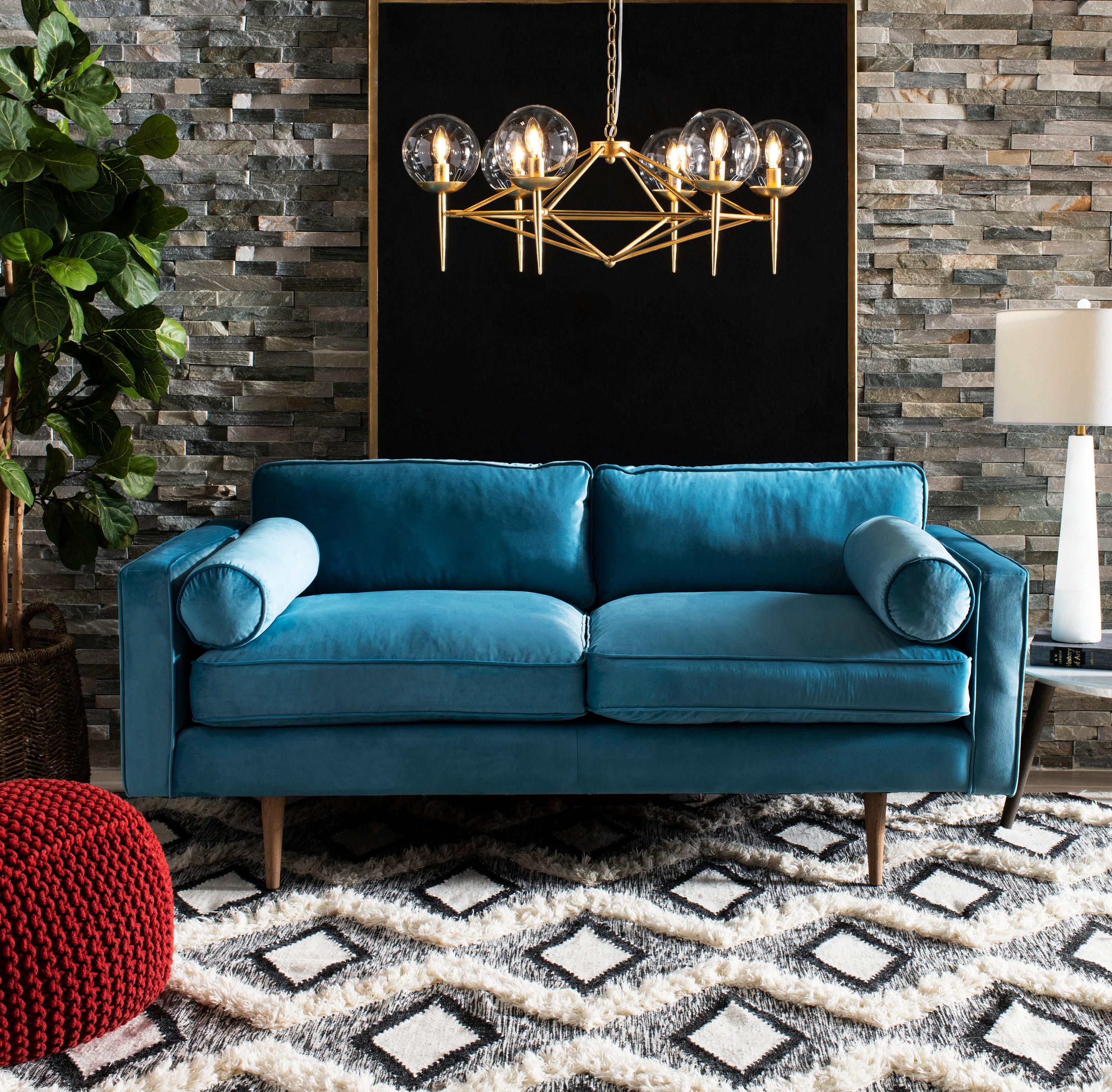 Kenya KNY908 Hand Knotted Area Rug - Black/Ivory - 5'x8' - Safavieh