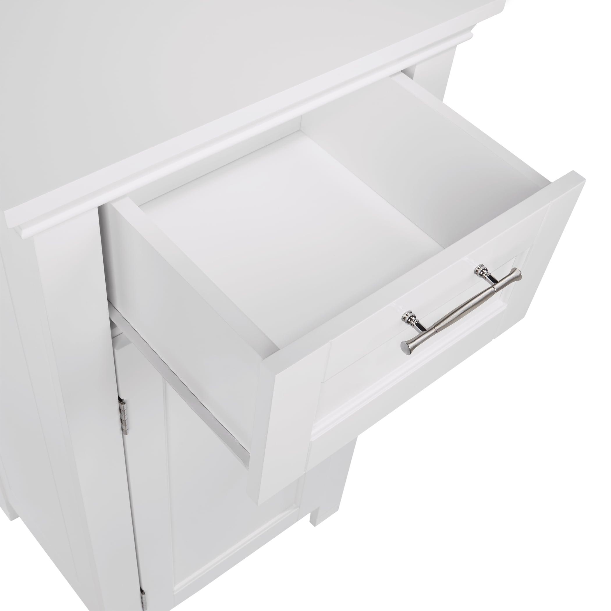 RiverRidge Somerset Single Door Bathroom and Laundry Storage Cabinet with Drawer and Adjustable Shelf