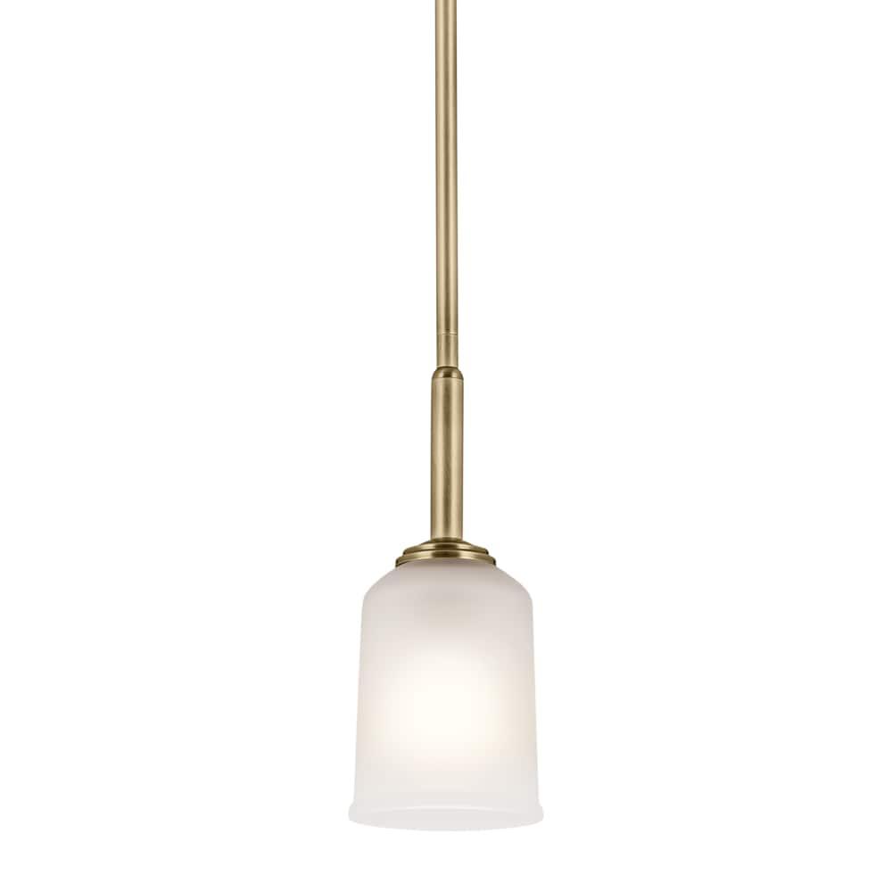 Natural Brass Mini Pendant with Clear Glass Shade
