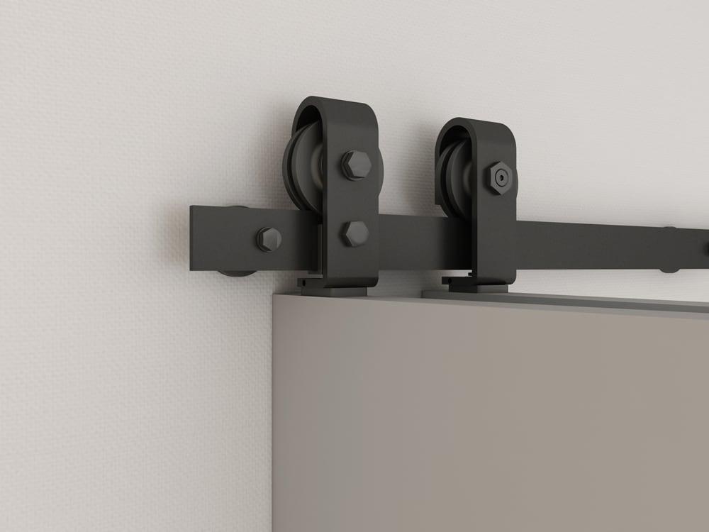 Calhome Paneled MDF Composite Double Bifold Barn Doors with Installation Hardware Kit