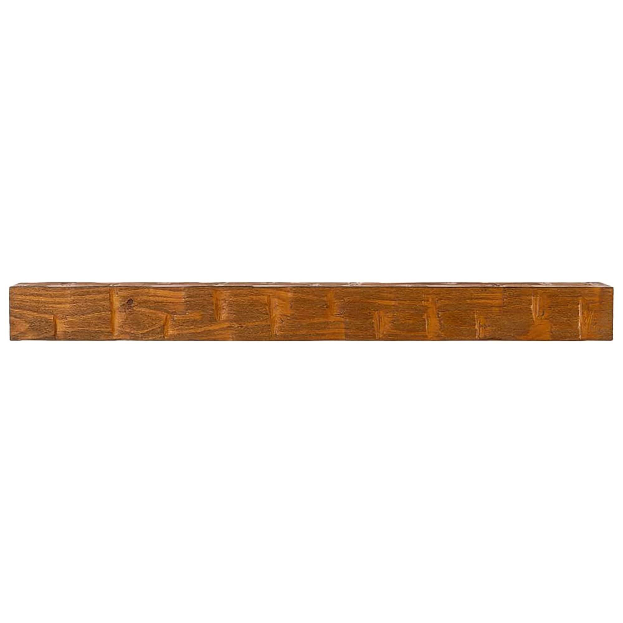 Mantel Directs Country Living Wood Fireplace Mantel Shelf - Bodie Rustic Hand Distressed Pine With Worn, Reclaimed Log Look; For Fireplaces, Hearths & Décor