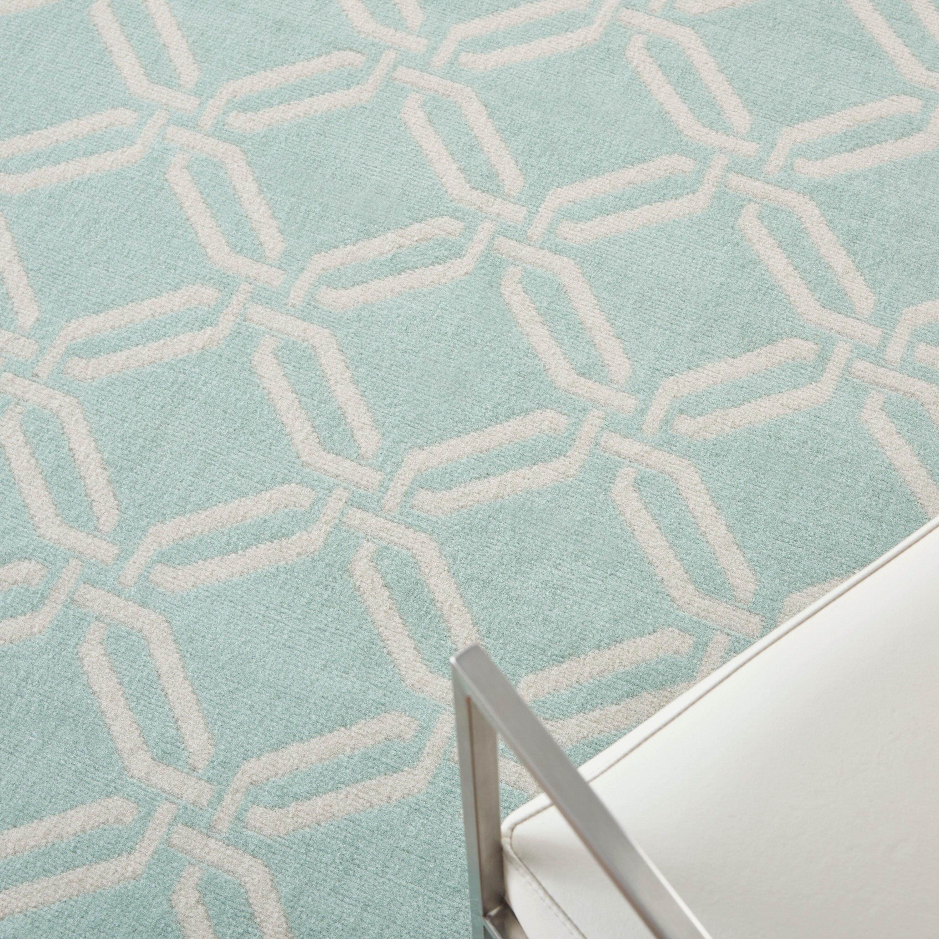 Nourison Jubilant Trellis Green 4' x 6' Area Rug, (4x6)