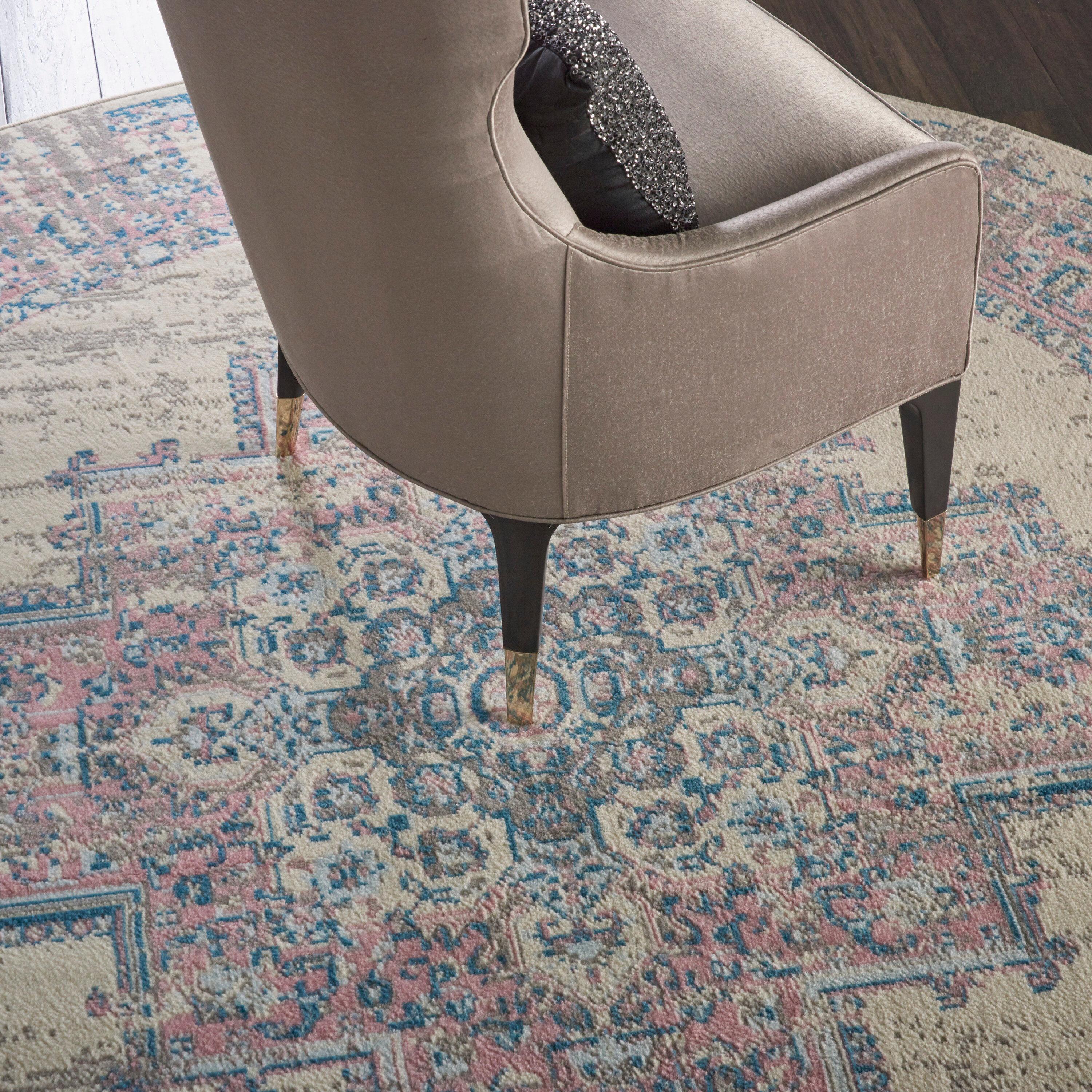 Nourison Grafix GRF14 Ivory/Pink Area Rug 8' x ROUND