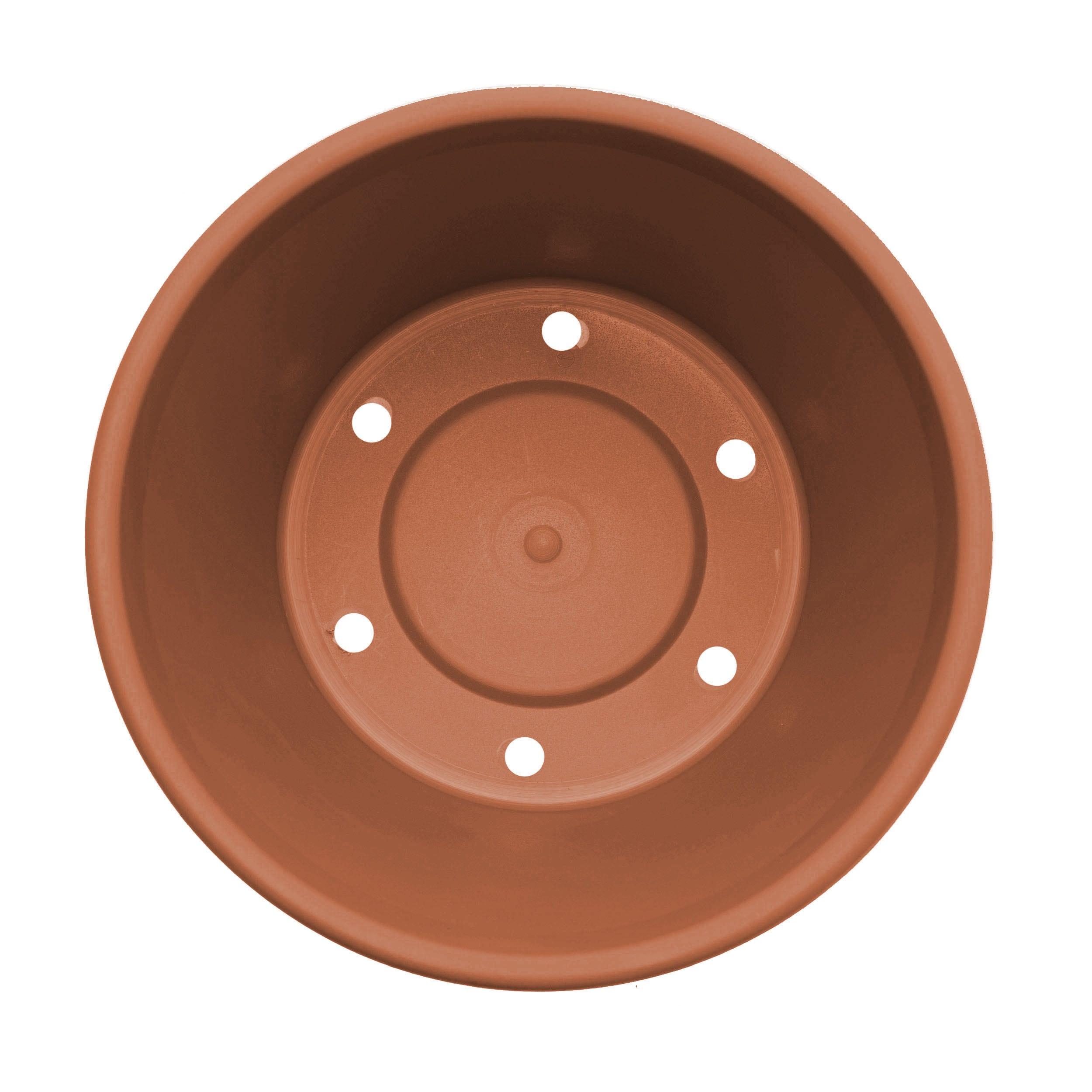 Bloem Terra Pot Round Planter: 16" - Terra Cotta Color, (Saucer Not Included) Matte Finish, Durable Resin, Traditional Style Pot, For Indoor and Outdoor Use, 8 Gallon Capacity