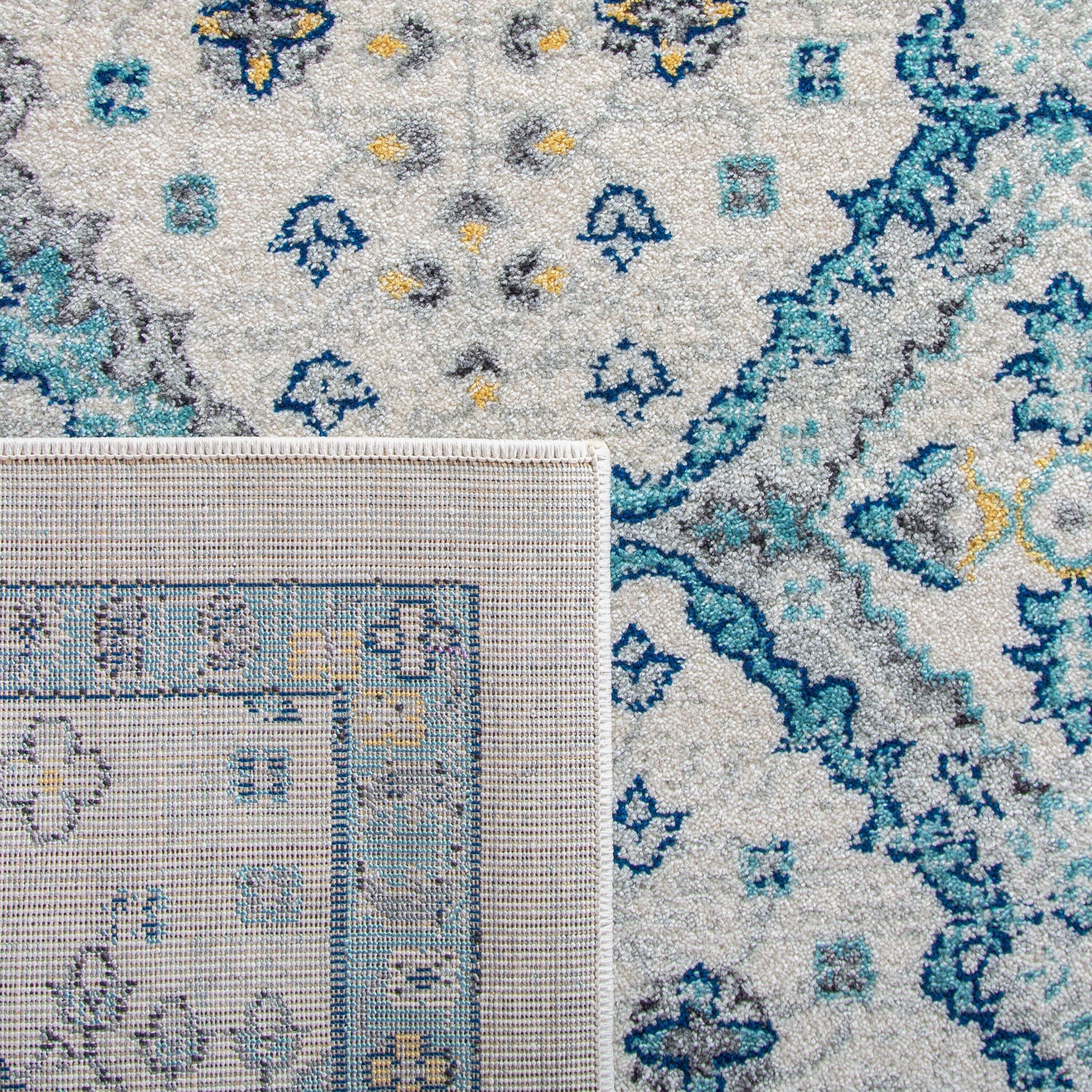 Evoke EVK224 Power Loomed Area Rug - Ivory/Light Blue - 8'x10' - Safavieh.