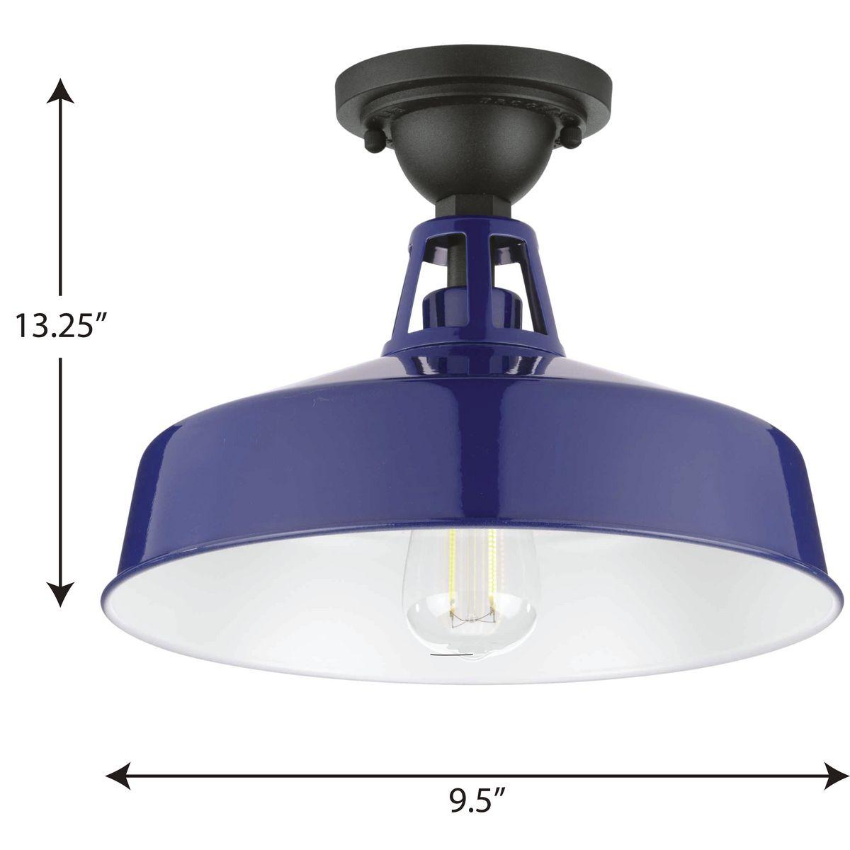 Progress Lighting - One Light Semi Flush Mount - Outdoor - Cedar Springs -
