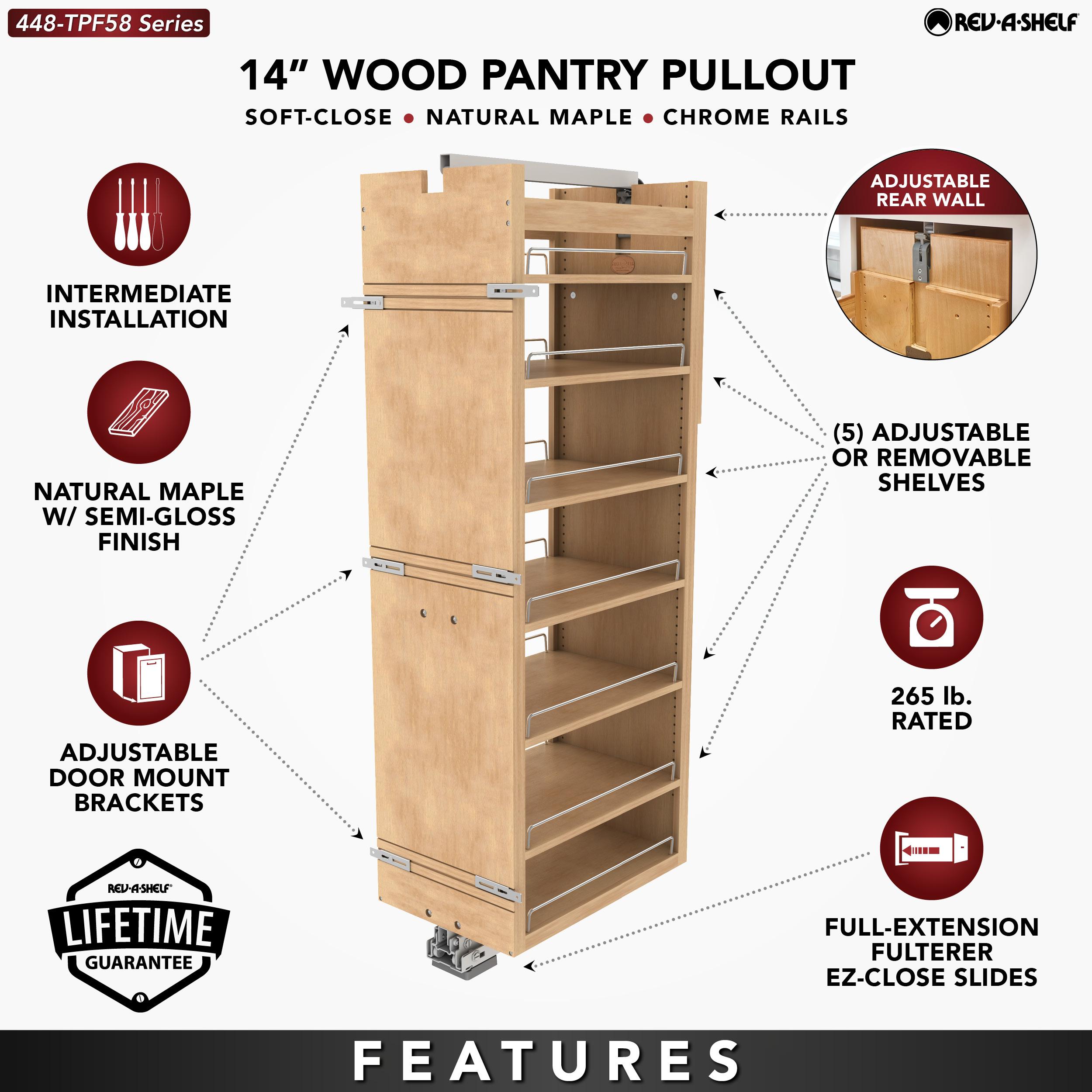 Rev-A-Shelf Wood Pullout Trash/Waste Container W/ Soft-Close