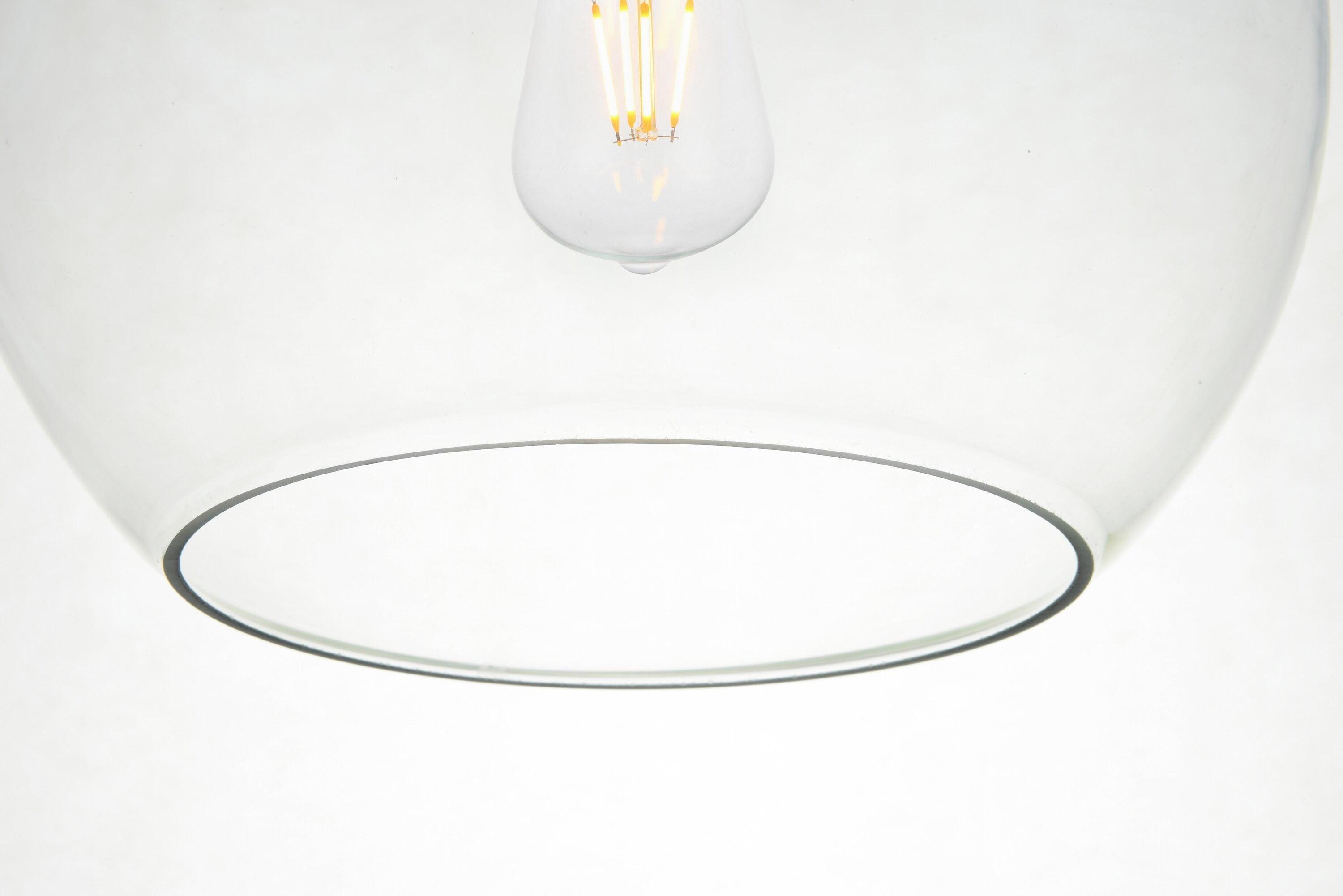 Elegant Lighting Baxter 3-Light Chrome Pendant Fixture with Clear Glass Globes