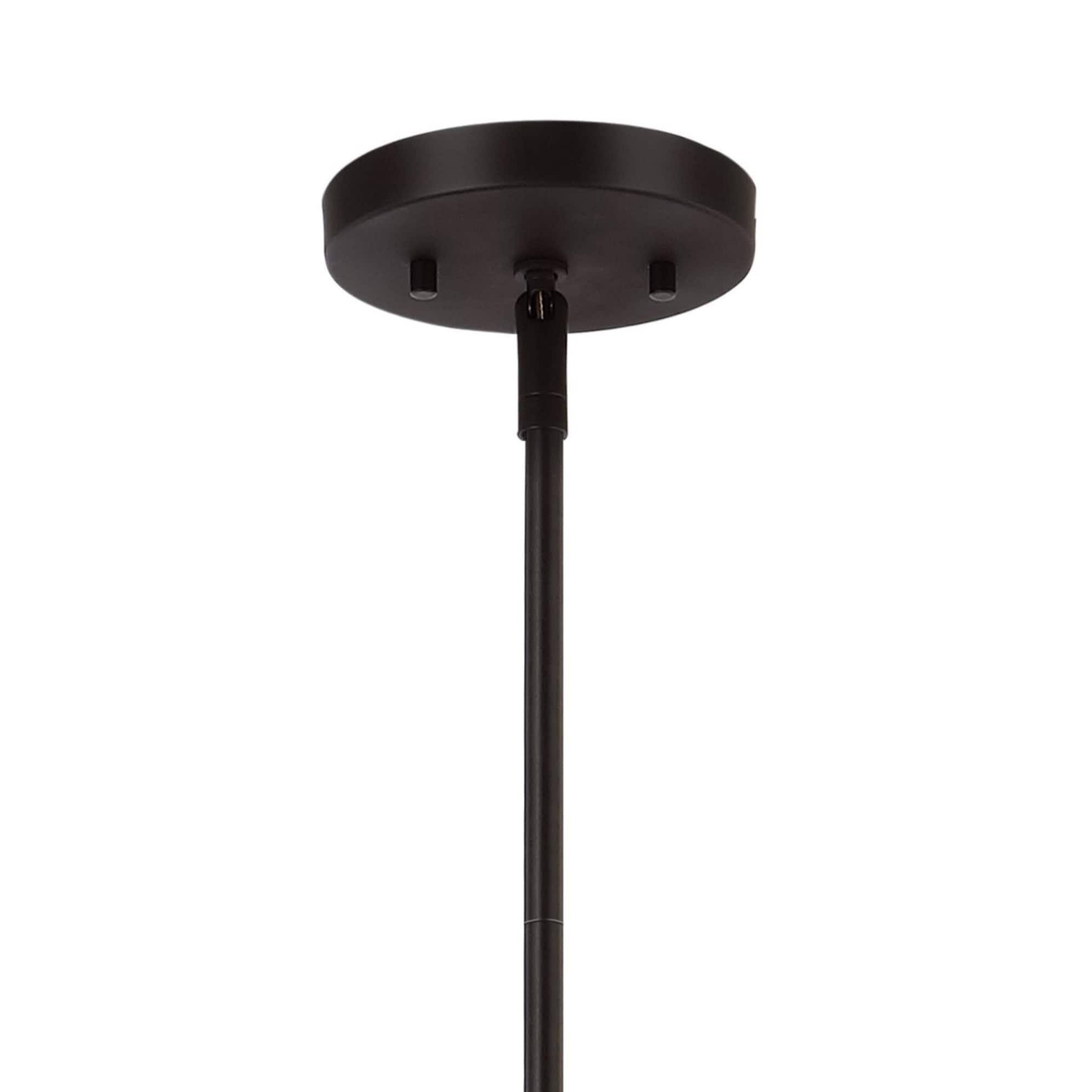 Levi 40.5" 3-Light Industrial Farmhouse Iron Linear LED Pendant, Oil Rubbed Bronze