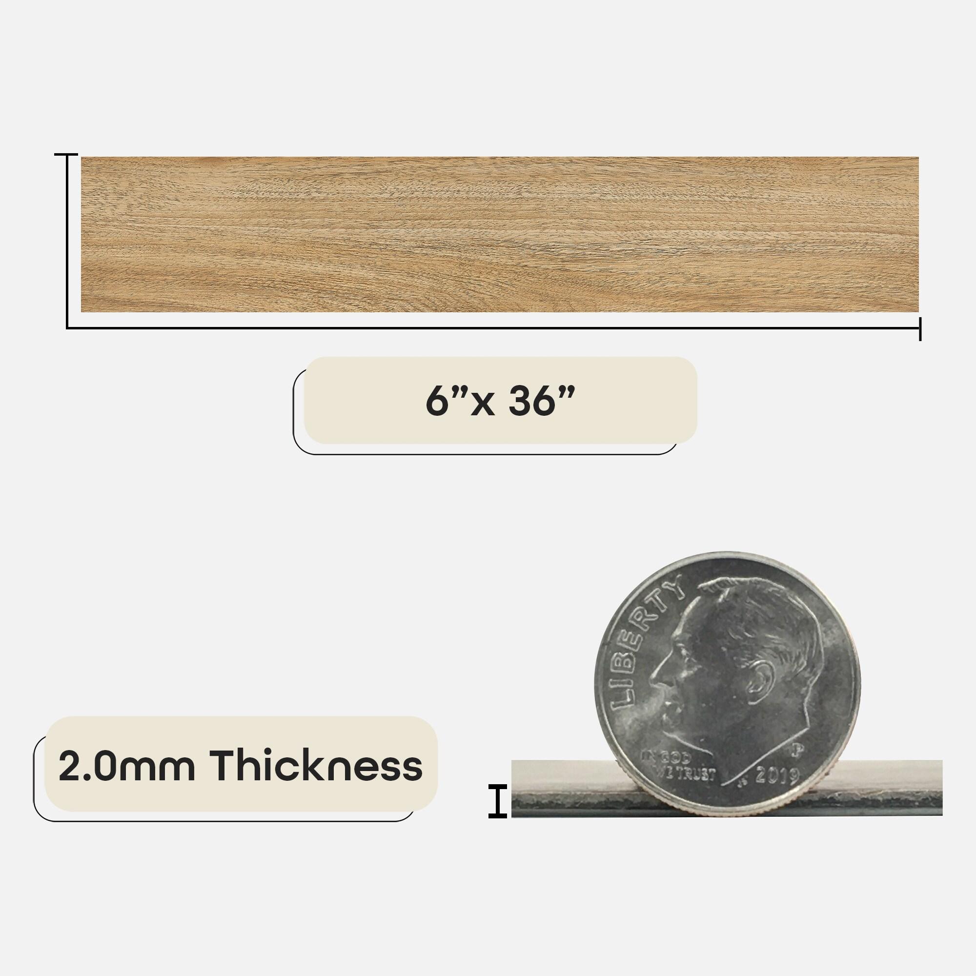 Sterling 0.078'' Thick 6'' W x 36'' L Plank