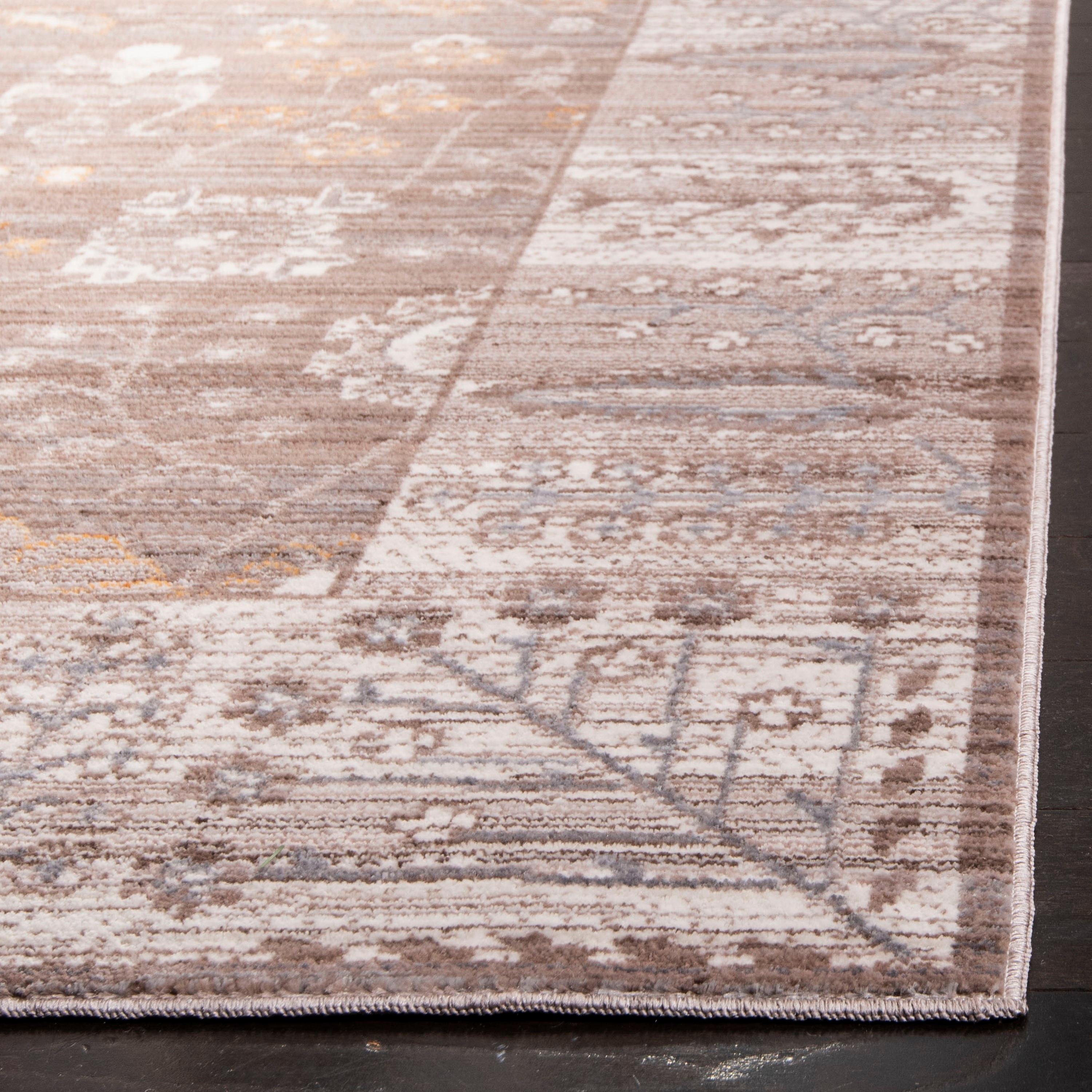 Valencia VAL118 Power Loomed Indoor Accent Rug - Brown/Beige - 3'x5' - Safavieh