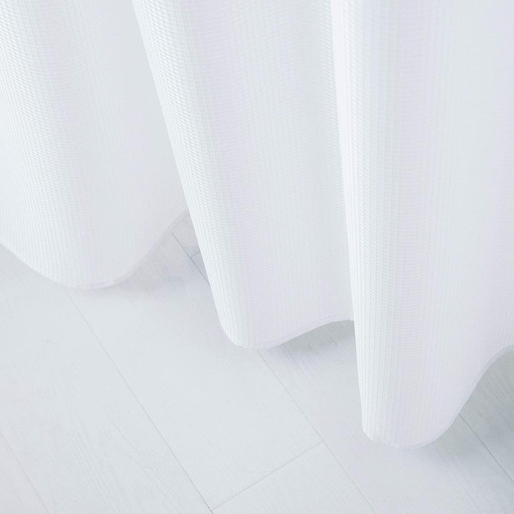 Dainty Home Complete Shower Curtain With Detachable Liner - White