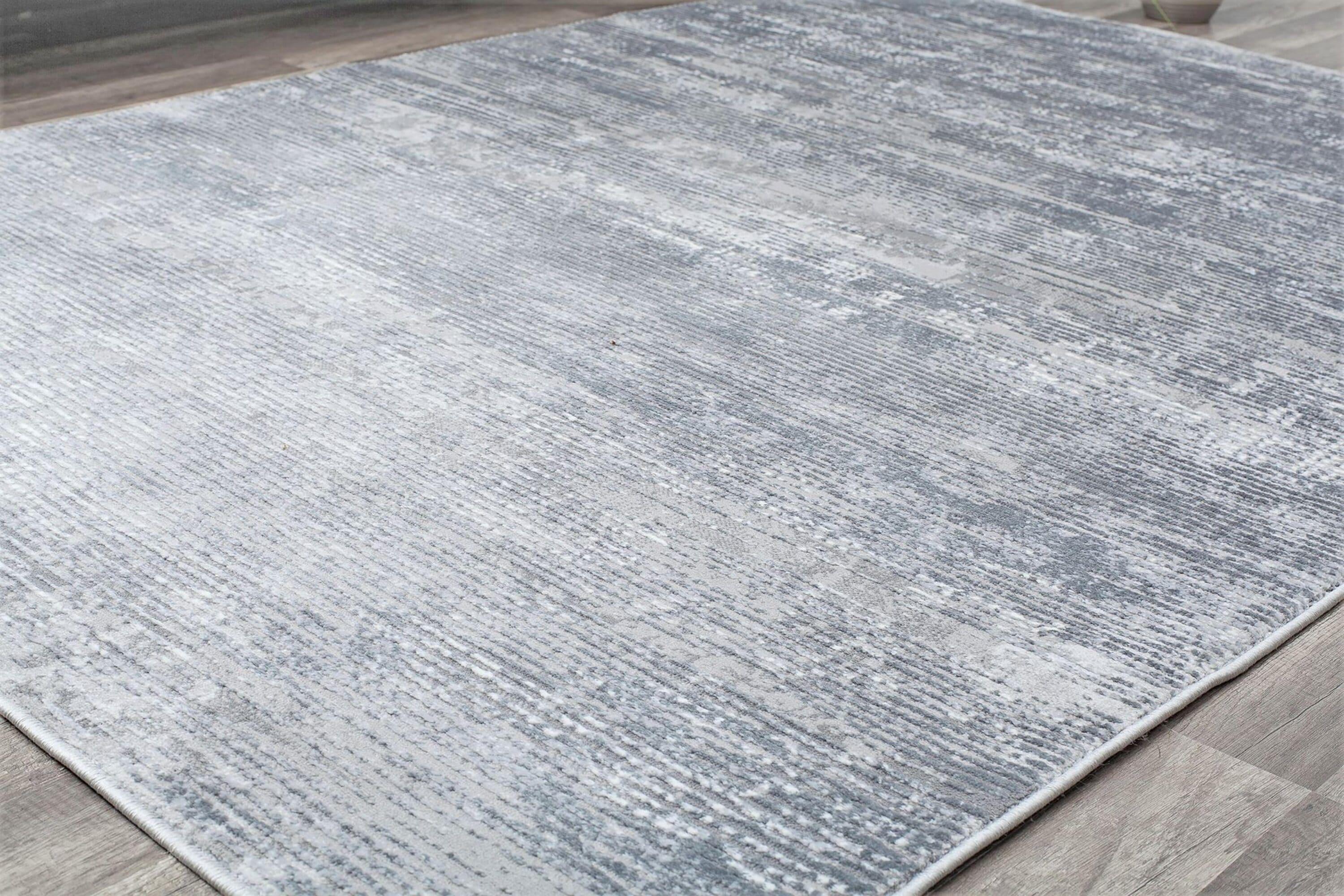 Rugs America Emali EA55A Grey Mist Vintage Farmhouse Gray Area Rug for Dining Room Rug Neutral Rug Living Room Rug Kitchen, 5'x7'