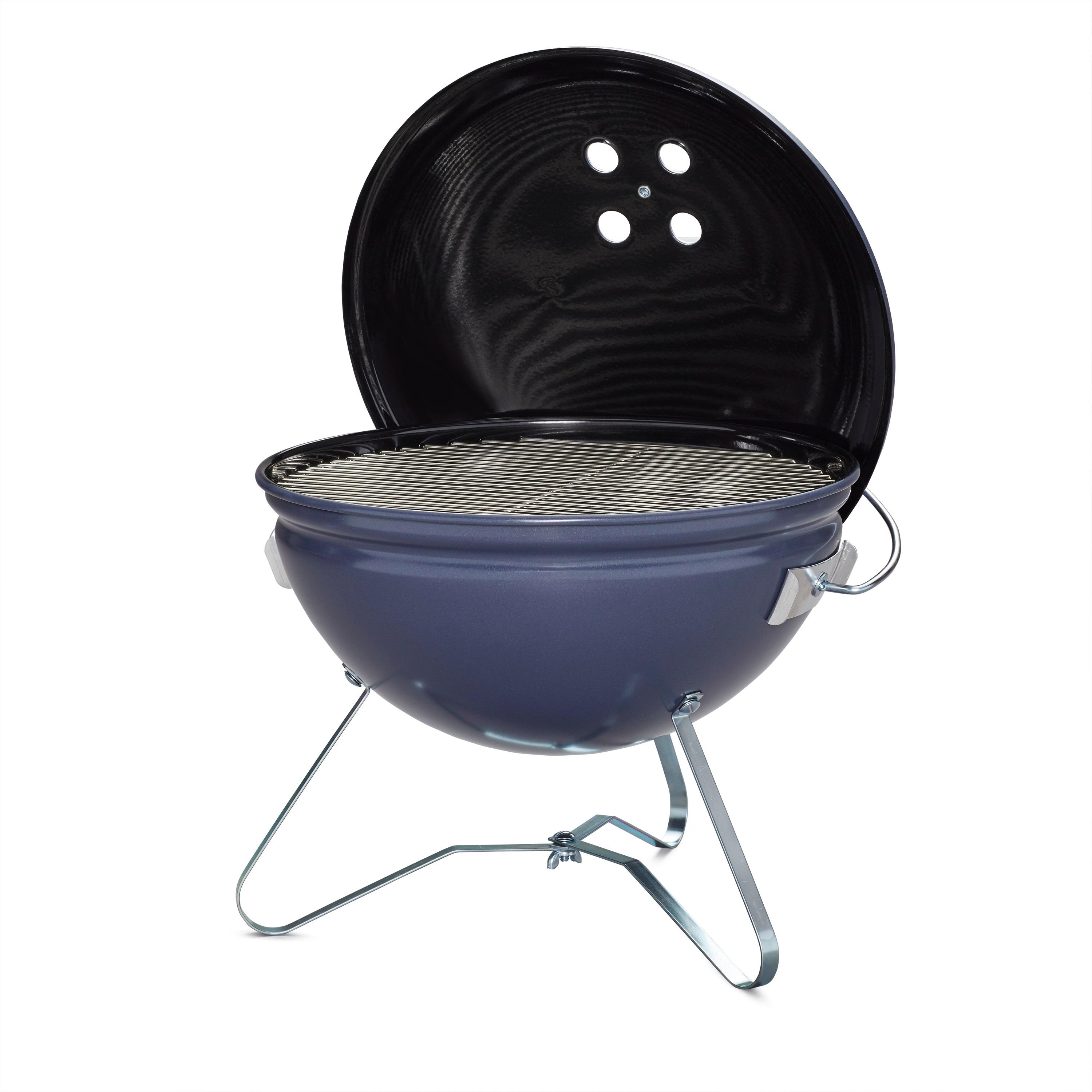 Slate Blue 14-Inch Portable Charcoal Kettle Grill