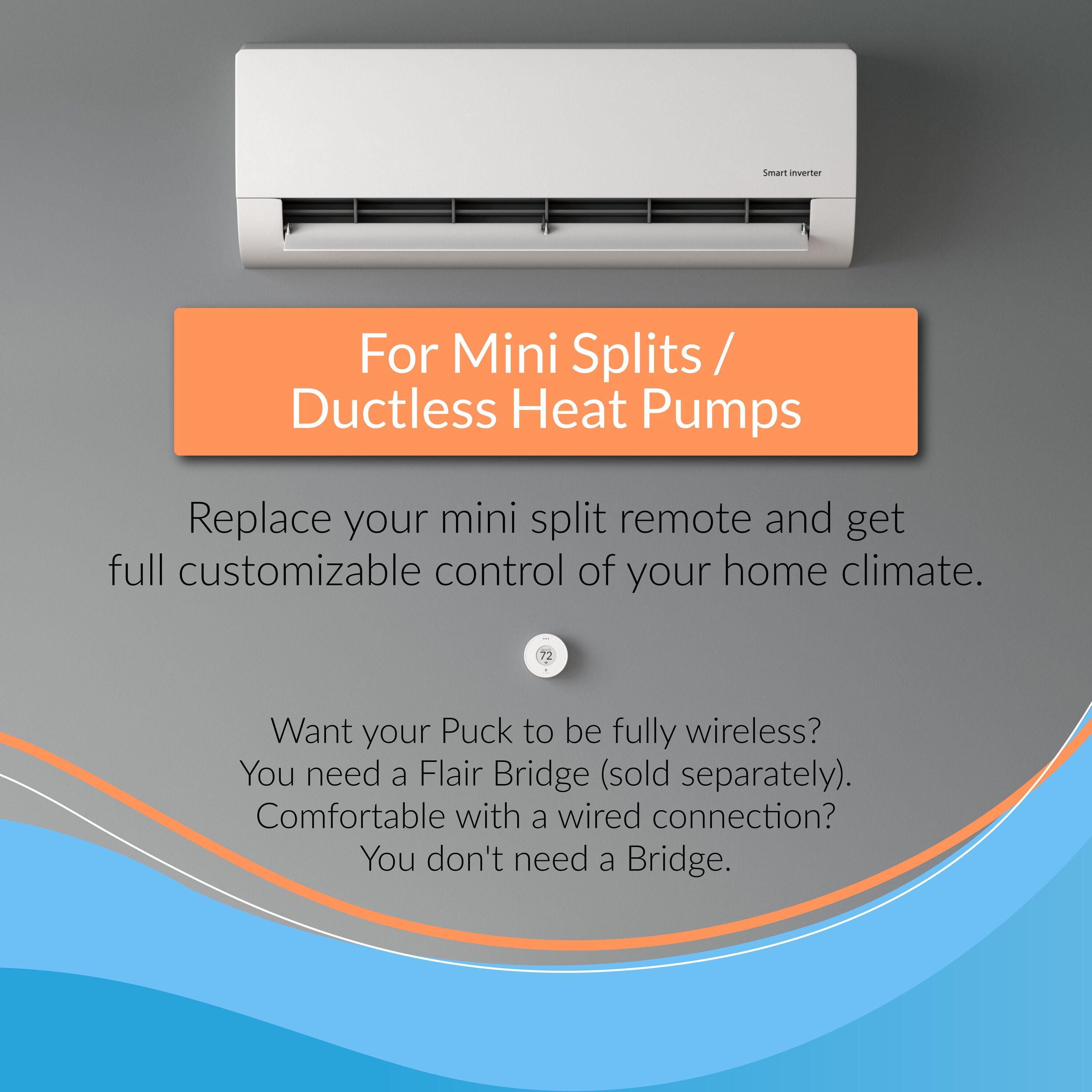Flair Puck, WiFi Wireless Thermostat (Pearl White). Controls Flair Smart Vents. Compatible with Alexa, works with ecobee, Honeywell smart thermostats, and Google Assistant.
