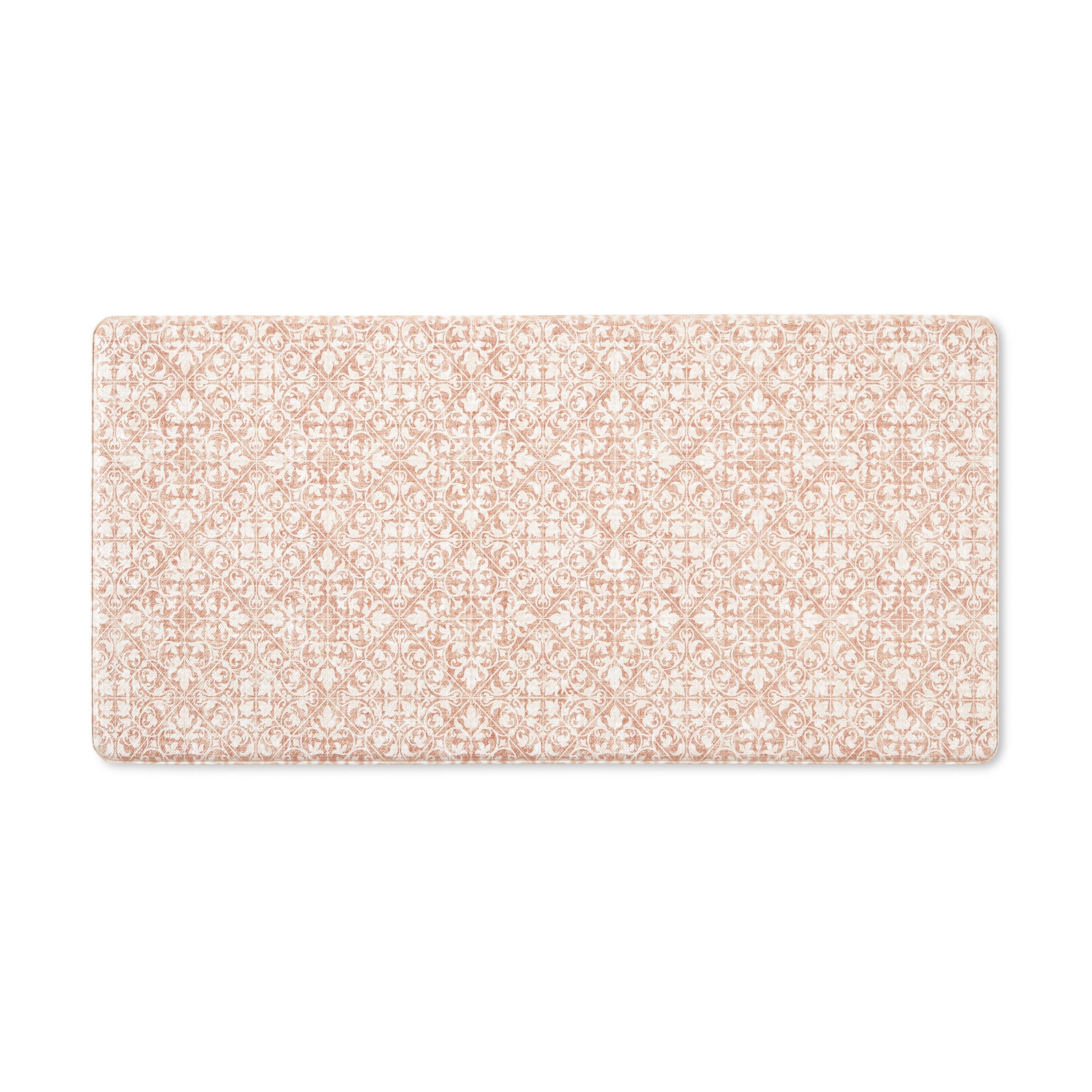 Town & Country Living TOWN & COUNTRY BASICS Comfort Plus Non-Slip Backing Vintage Medallion Tile Anti Fatigue Comfort Mat